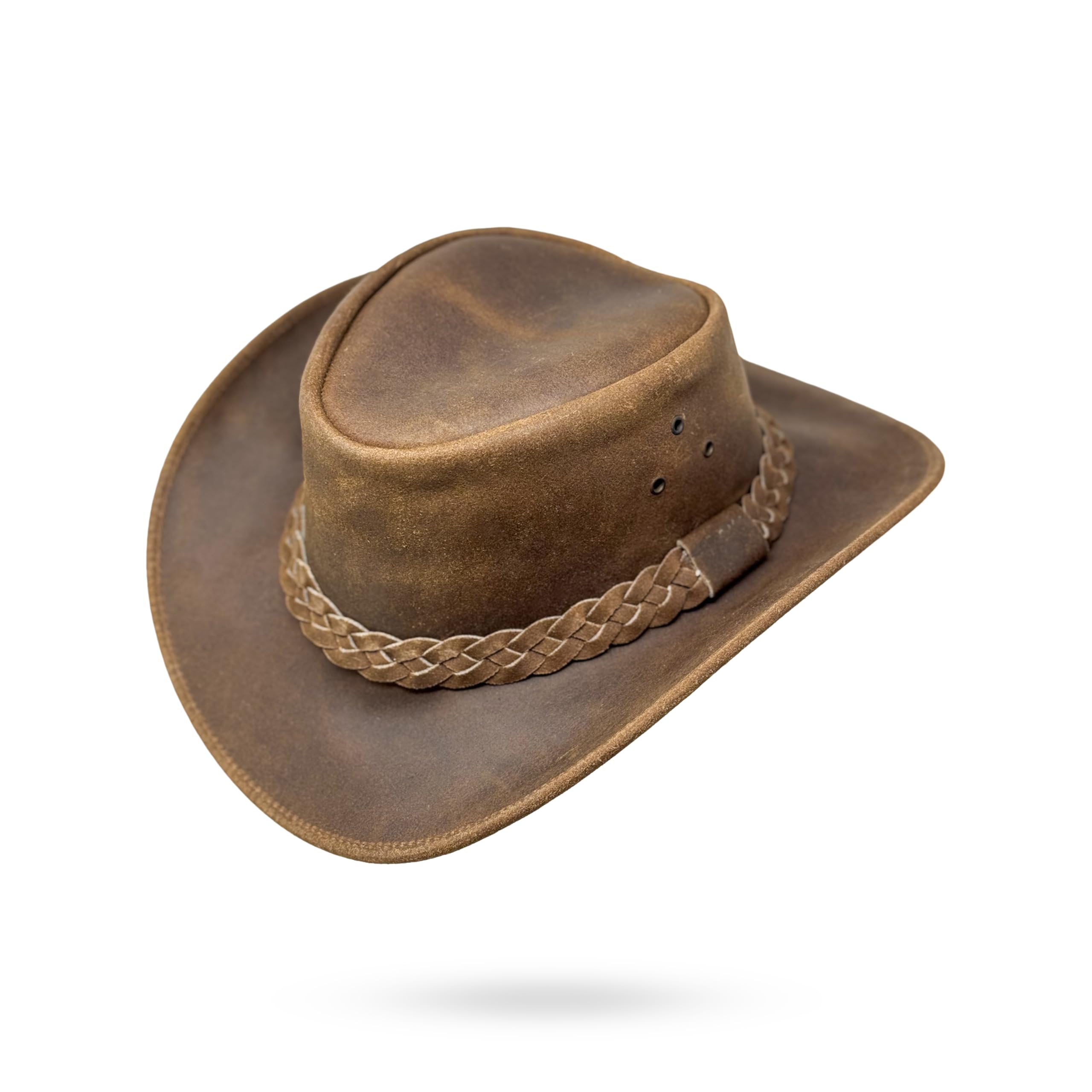 Lederhut Western Cowboy – Outdoor Hut Reiten, Wandern & Abenteuer Crazy Trail