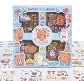 Kawaii Funny Animal Scrapbooking Stickers - 100 Sheets Cute Cartoon Transparent PET Journaling Clipping Supplies Decals Sticker for Planners Collage Junk Journal DIY Arts Crafts Laptops Calendar