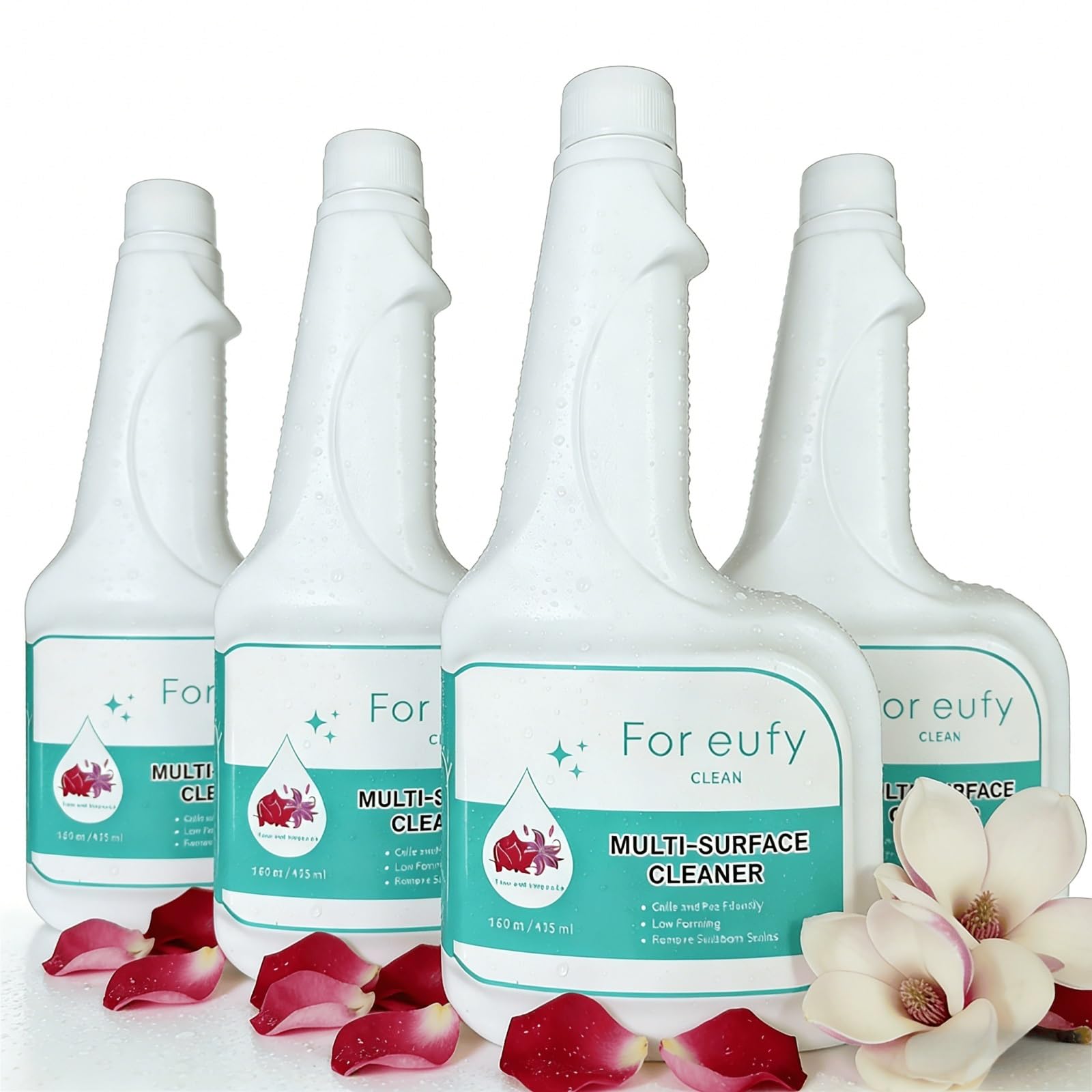 Solución Limpiadora De Suelos, Proporción De Dilución 1:200, 473ml, Potente Fórmula De Origen Vegetal, Baja Espuma, Brillo Sin Rayas, Compatible Con Eufy X10 Omni/X8/X9 Pro