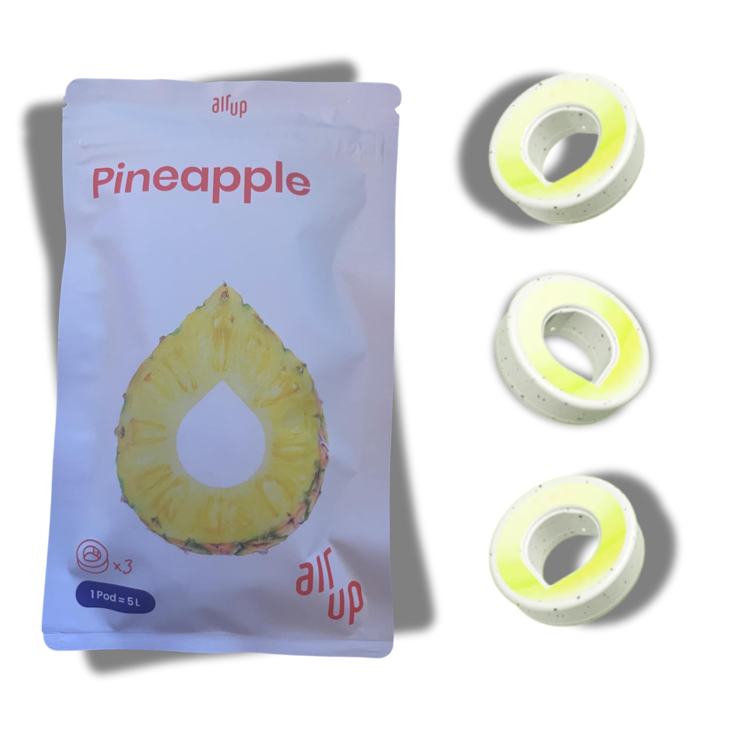 Flavoured Water Bottle Pods/Various Colour Available/BPA Free/0 Calories/Tristan -wild berry, Kola, Cherry, Apple, Bubble Gum incl. 3 Pods etc. (Pineapple 3 pcs pods)