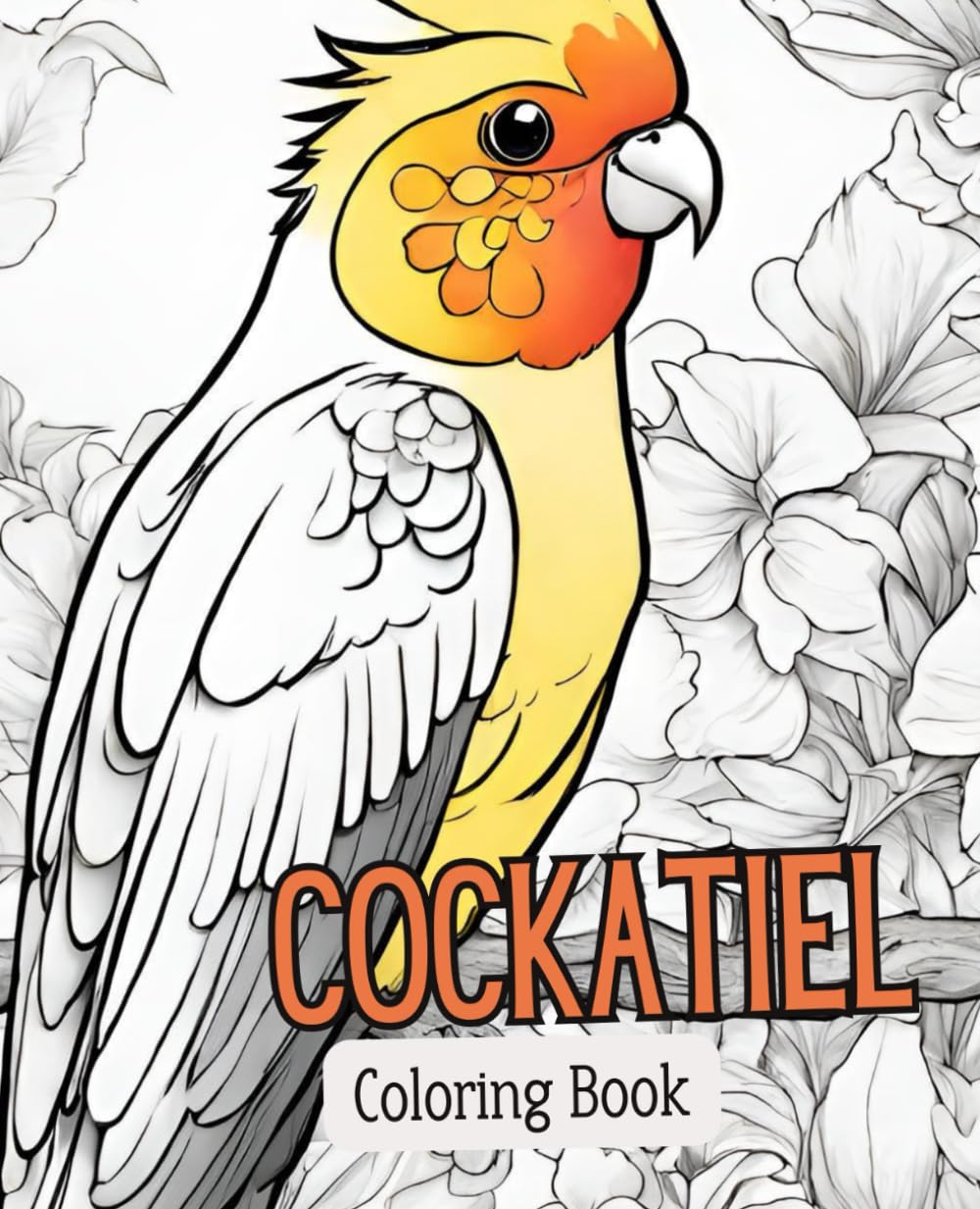 Cockatiel coloring book with 51 pages | Bird Coloring Book | Pet