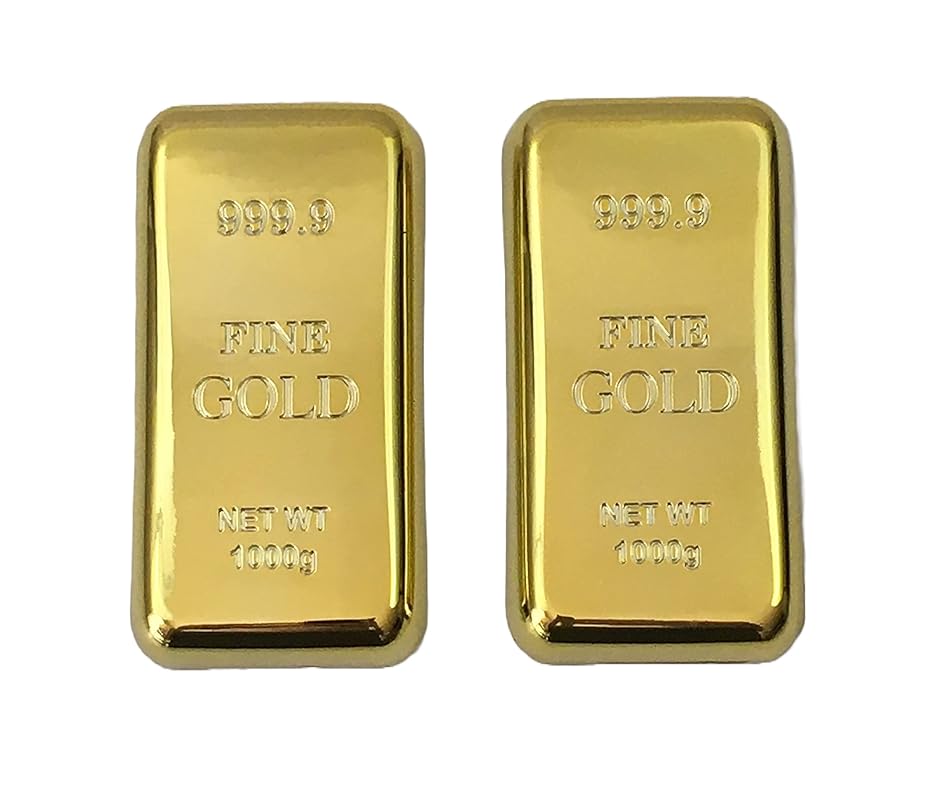 Fake Gold Bar Bullion Paper Weight TWO Pack Handmade Products
