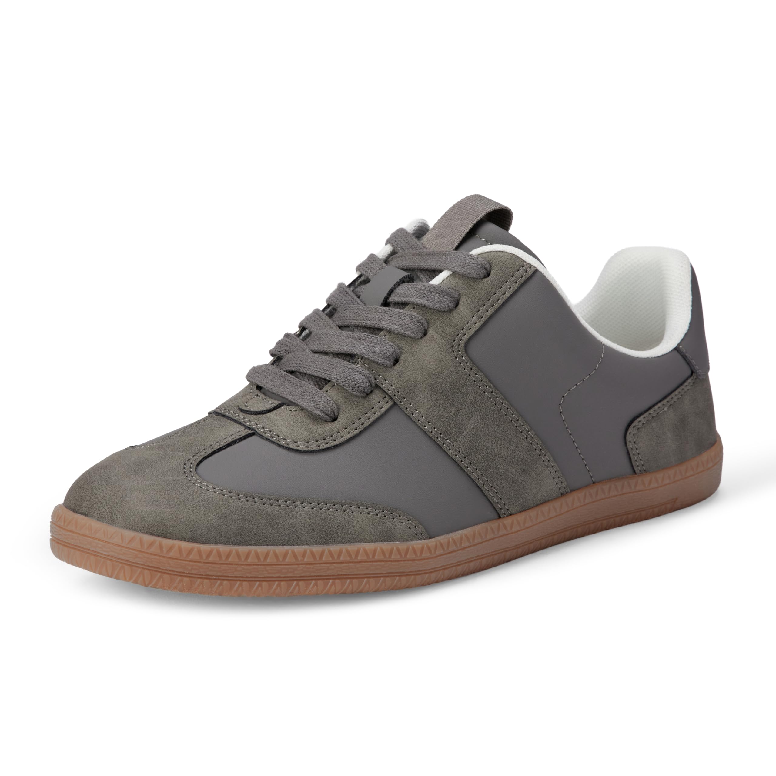 Amazon Essentials Damen Niedriger Retro-Sneaker, Kunstleder und Kunstwildleder