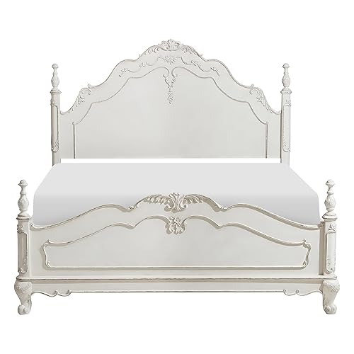 Victorian Style Antique White Full Bed 1pc Traditional Bedroom Furniture