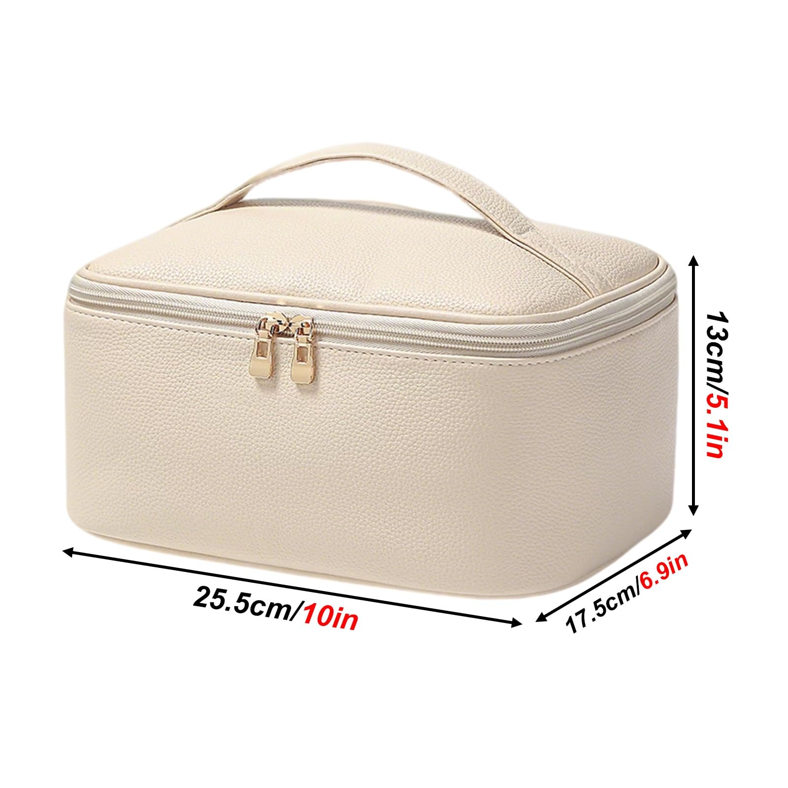Impermeabile Beauty Case per Appendere per Organizzare Oggetti Personali Accessori, Beauty Case da Viaggio, con Divisori Rimovibili, Apertura a Ribalta con Ampio Scomparto(White)