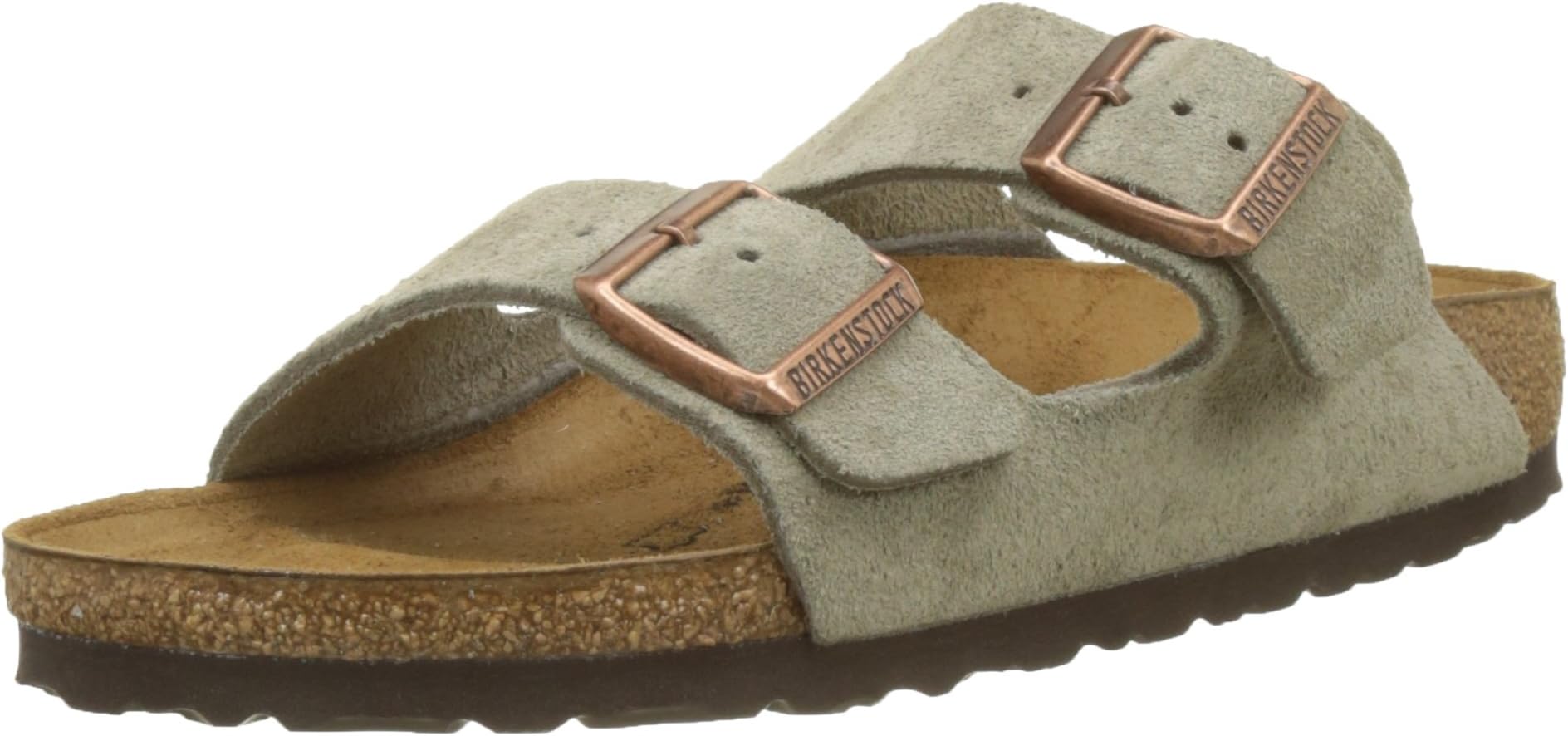 Birkenstock 51461: Unisex Arizona Suede Leather Taupe Walking Sandals