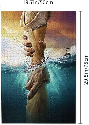 Miniatura 4 de Jesus Give Me Your Hand - Rompecabezas de 1000 piezas para adultos y niños, rompecabezas para adultos y niños, rompecabezas para adultos, juego de