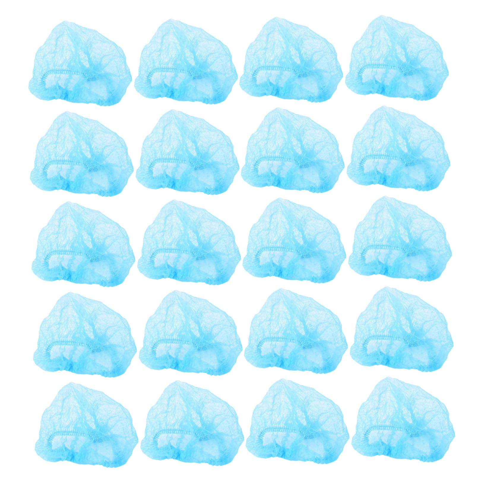 20pezzi Cuffie Monouso in Non Cuffie per Trucco Doccia Elasticizzati Design Adatto per Ospedali Laboratori e Trucco Blu