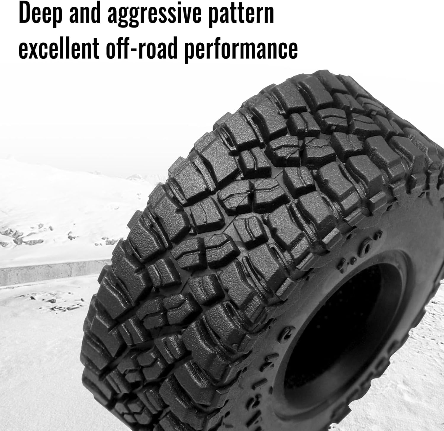 OGRC 1.0 Tires All Terrain Tyre Super Soft and Sticky Tires for 1/18 TRX4M 1/24 RC Crawler Axial SCX24 FMS FCX24-55 * 22mm