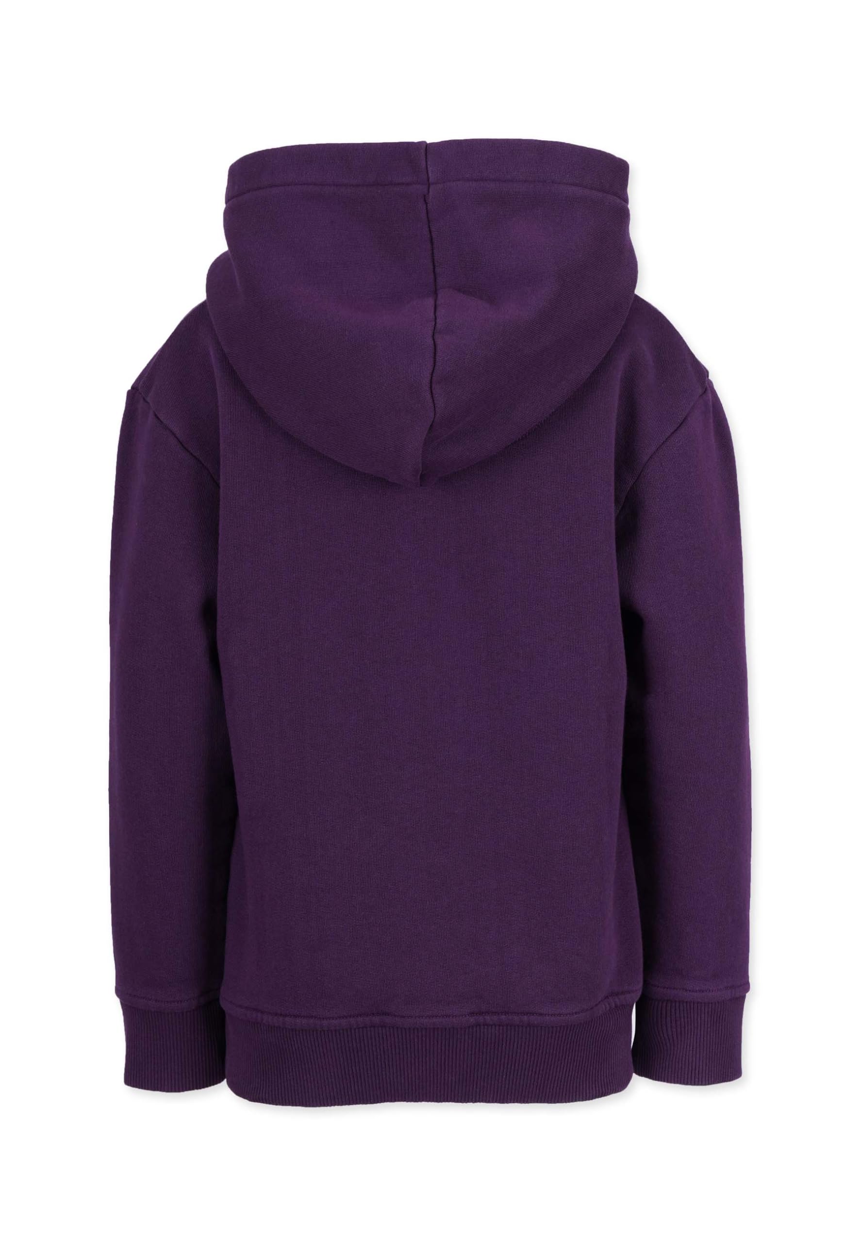 Band of Rascals Dziecięca bluza z kapturem Plain z bawełny organicznej, ciemnofioletowy, 98-104