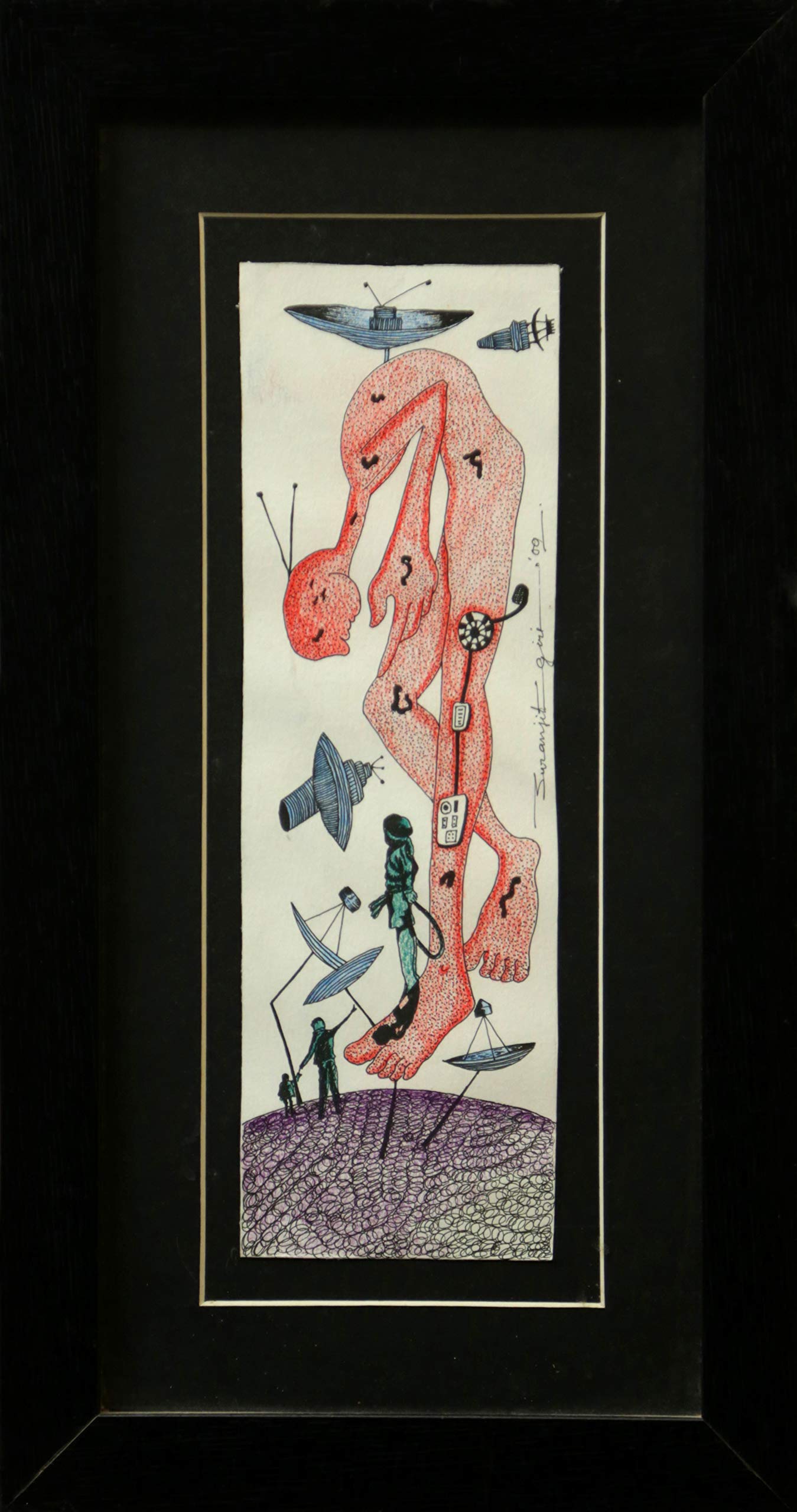 Untitled (Pen And Ink Painting By Suranjit Giri)-image-47