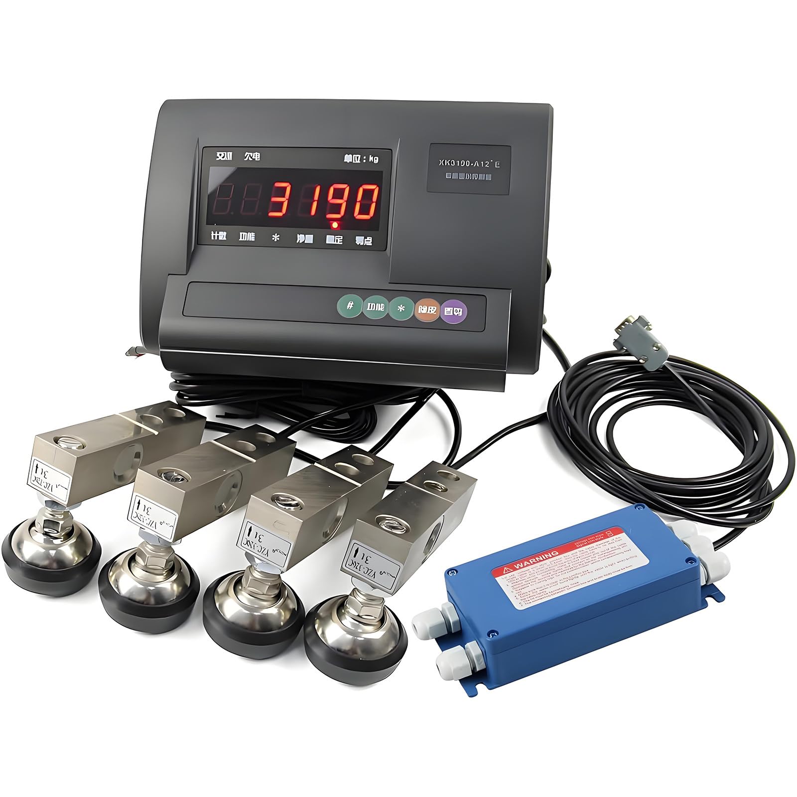 Kit De Pesage pour Bétail, Balance à Cellule De Charge Haute Précision 5t/11023lbs, Balance Au Sol pour Porcs, Chèvres Et Moutons, Plateforme en Acier Inoxydable, Balance électronique