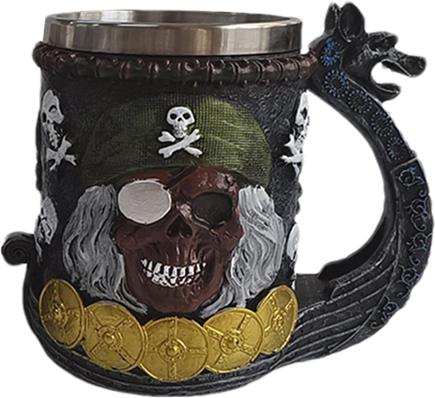 Coffee Tea Mug - Pirate Theme Coffee Mugs - Daily Use Sturdy Coffee Cup & Beer Mug Portable Design for