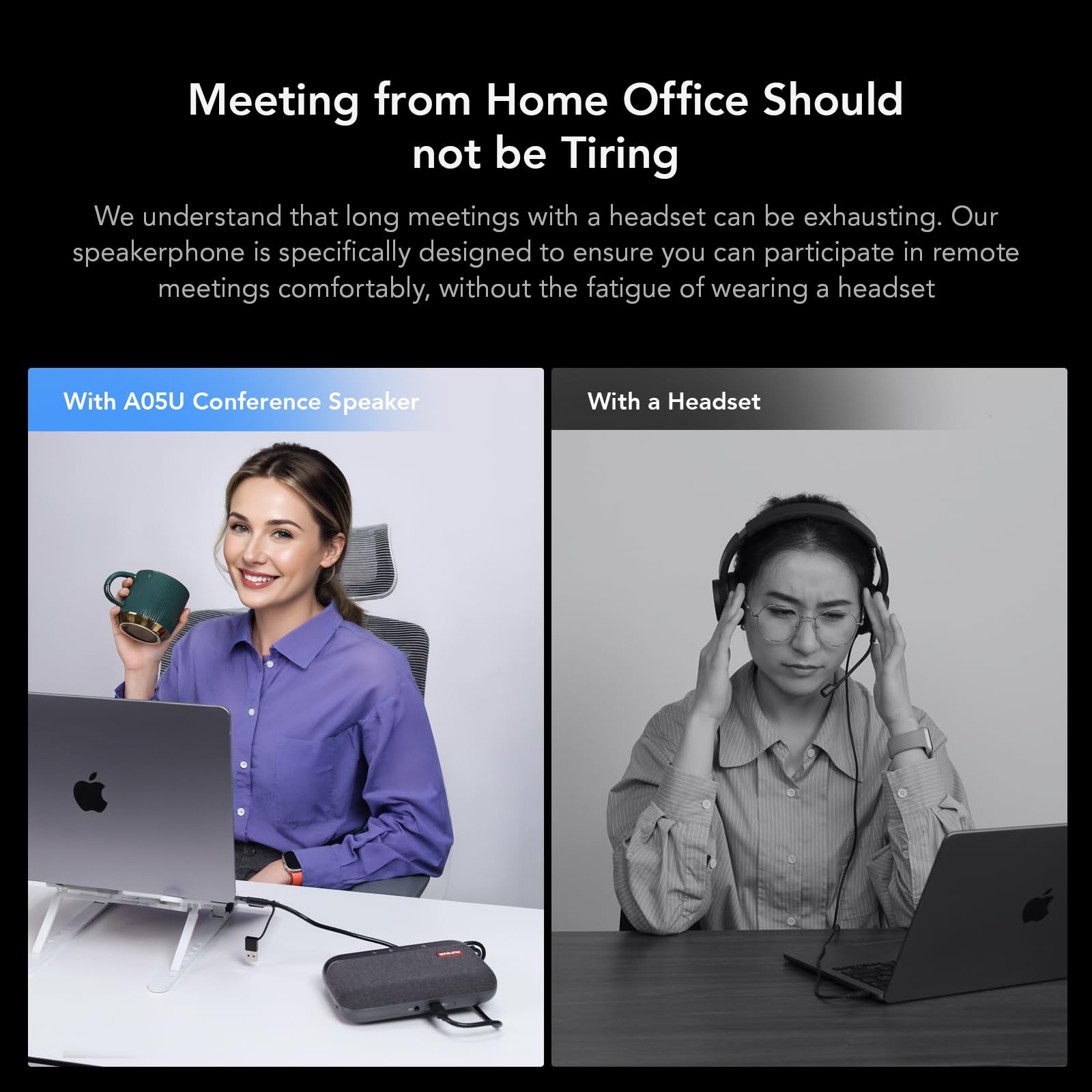 Nuroum A05U Microfono USB per Conferenze, Microfono & Acquisizione Vocale 360° con Cancellazione Rumore, Altoparlante per PC/Ufficio Domestico/Laptop/Riunioni, Plug&Play Compatibile con Zoom/Teams/Mac