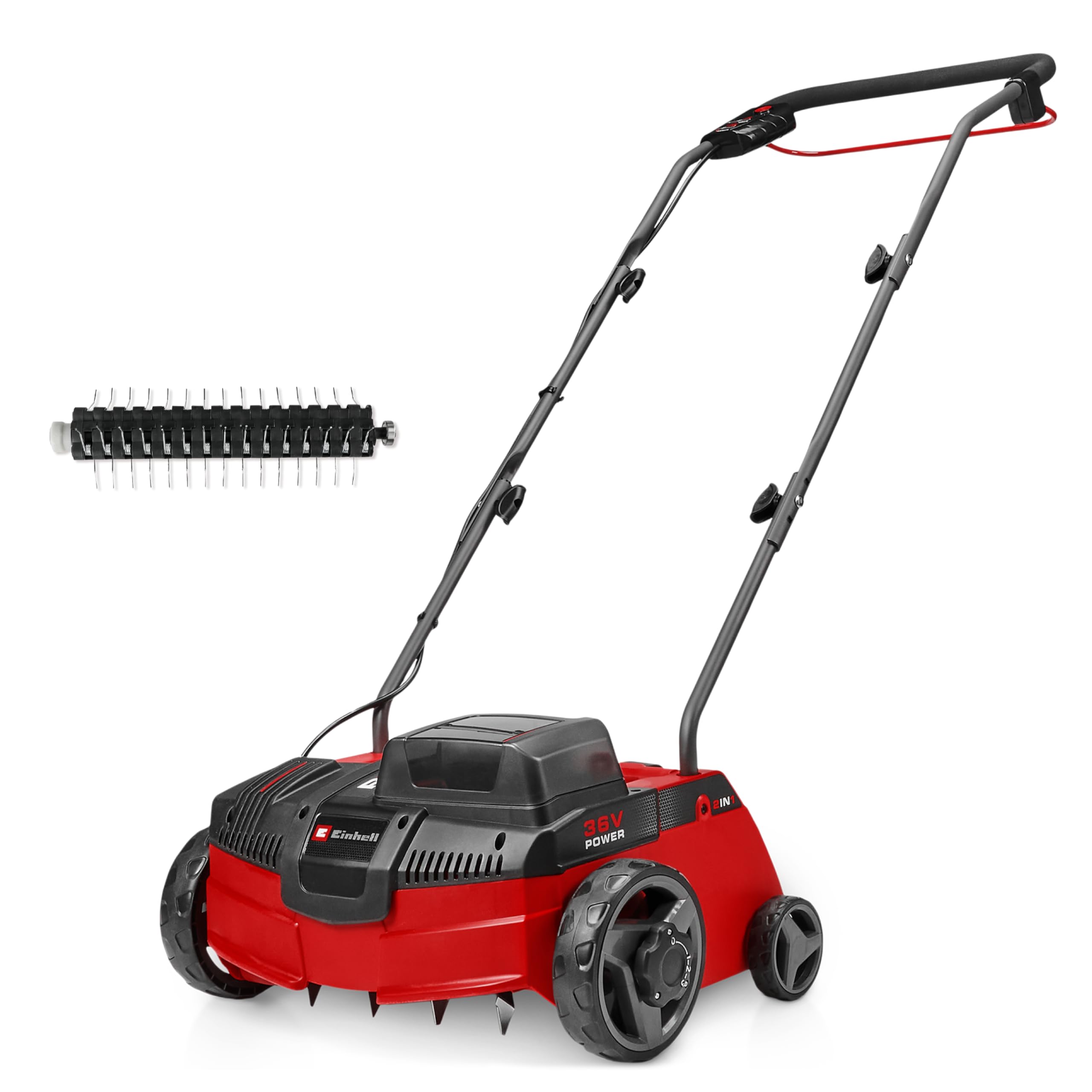 Einhell Akku-Vertikutierer-Lüfter GC-SA 36/31 Li-Solo | PXC | 36 V | 31 cm Arbeitsbreite | einstellbare Arbeitstiefe | Messer- & Lüfterwalze | ohne Akku