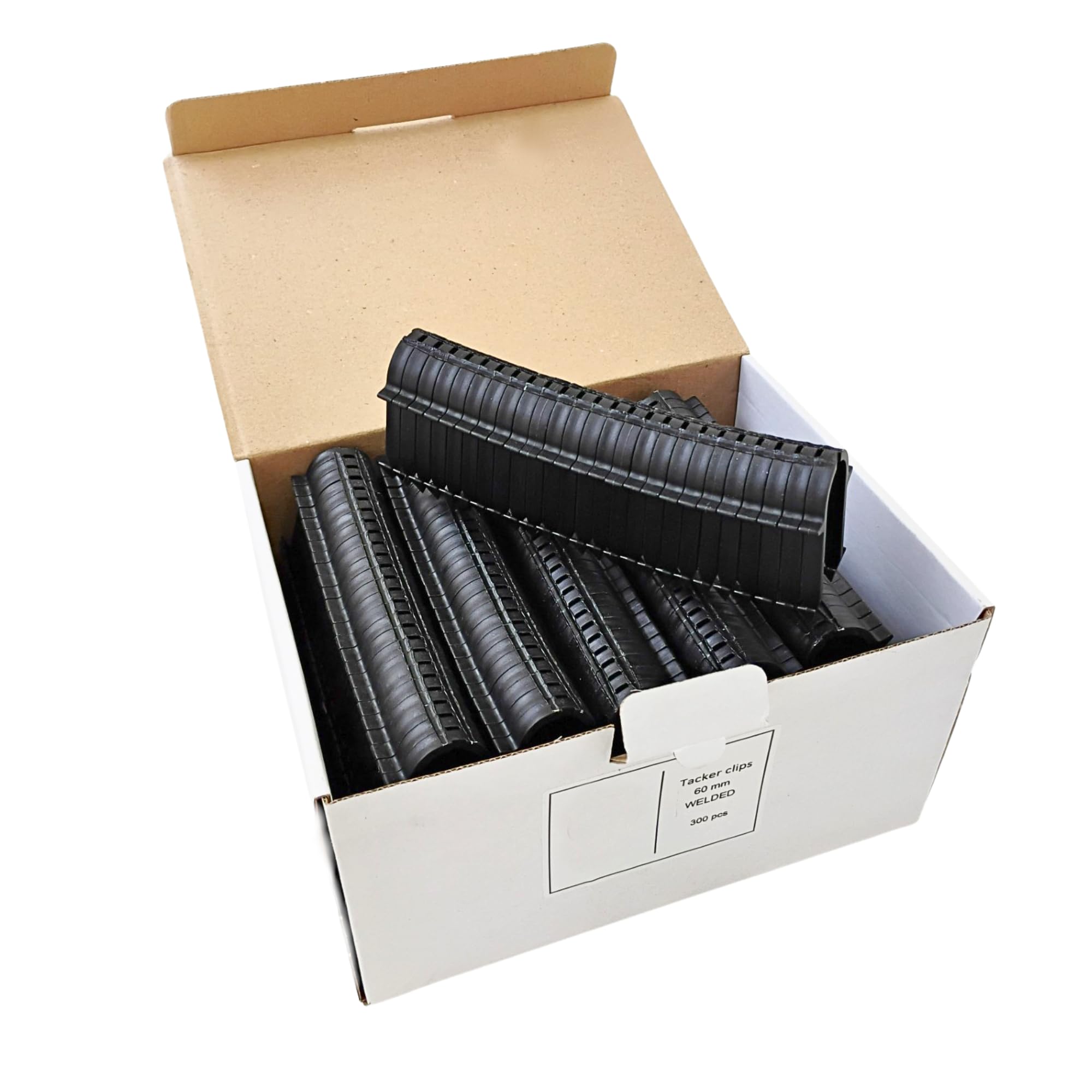 Underfloor Heating Pipe Clips 60mm – Box of 300 | Heavy-Duty Plastic Tacker Clips for Securing Underfloor Heating Pipe to Insulation | Fits Standard UFH Staple Guns