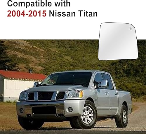 Miniatura 9 de Yeparie Espejo lateral izquierdo del conductor de repuesto para Nissan Titan 2004-2015  Espejos para Nissan Titan Driver Mirror Nissan Titan Espejo