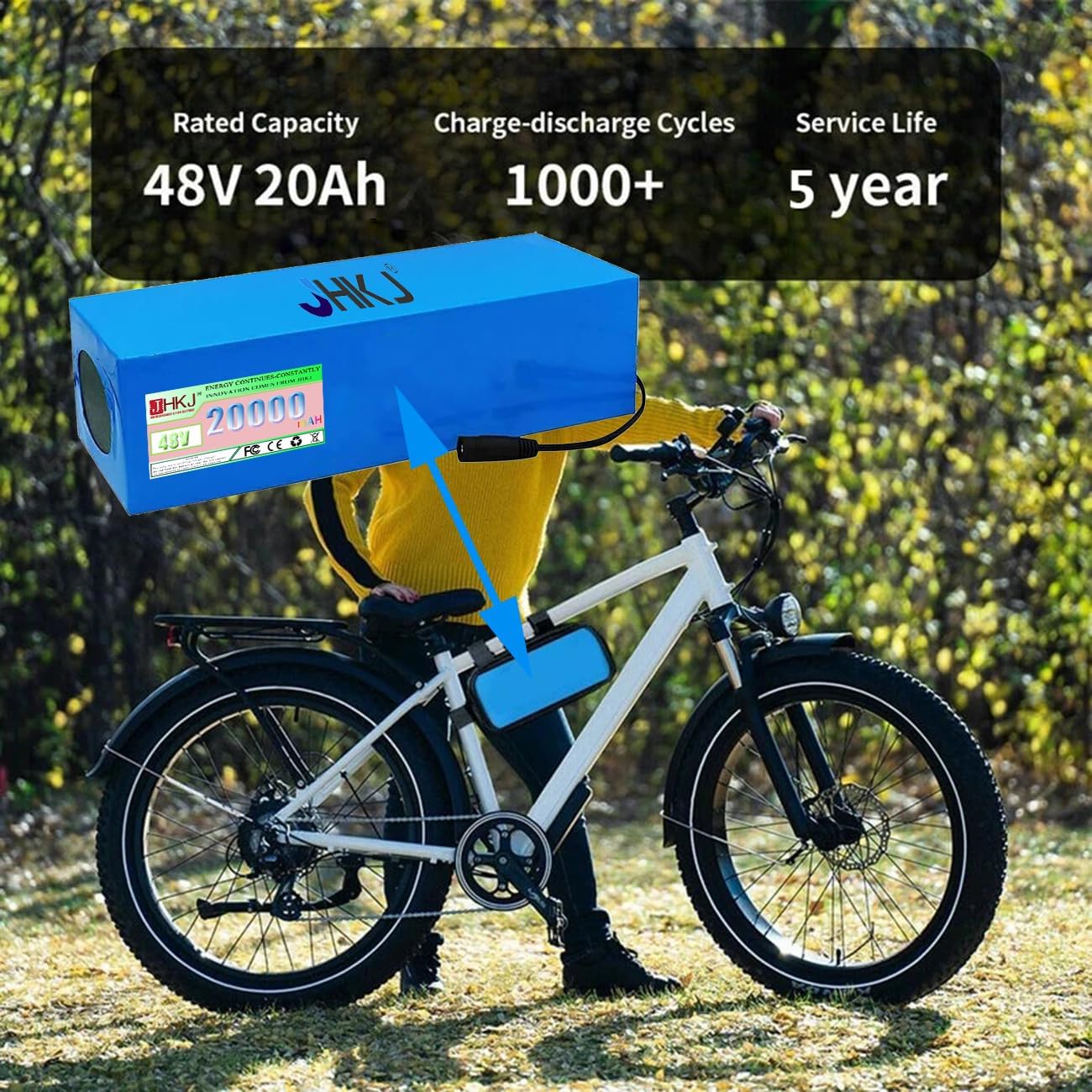 48 Volt Lithium Ion Battery 48V 20Ah Rechargeable Battery 48V Lithium Battery 48V Li Ion Battery for 200W - 1000W Motor Kit with Charger and BMS,48v20ah Anderson