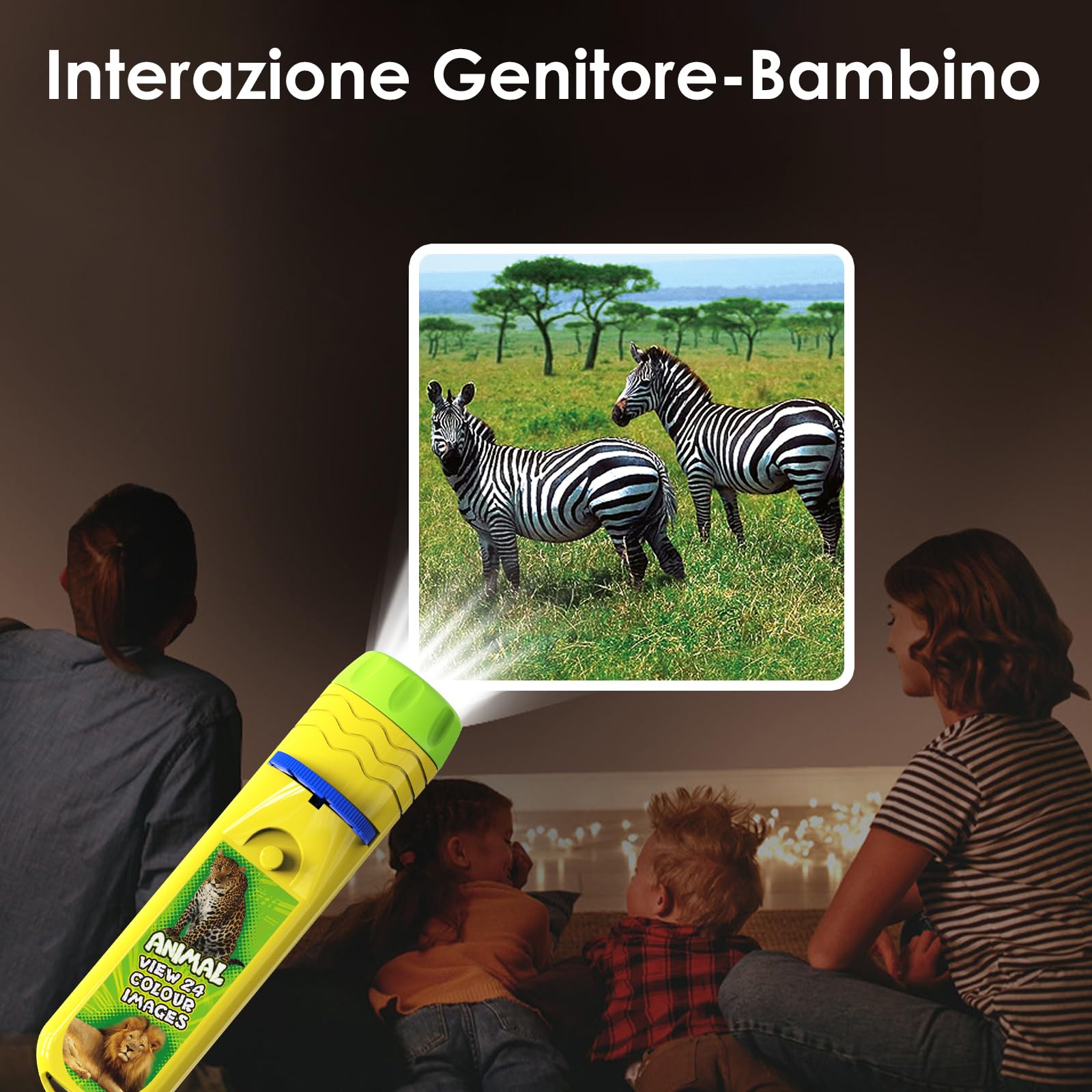 Pup Go Torcia Proiettore Bambini con 24 Immagini Fauna Selvatica, Animali Giocattolo per Bambini 3+ Anni, Storie Diapositive Torcia per Parete Soffitto Tenda, Crea Storie Giochi Regalo Educativo Scien