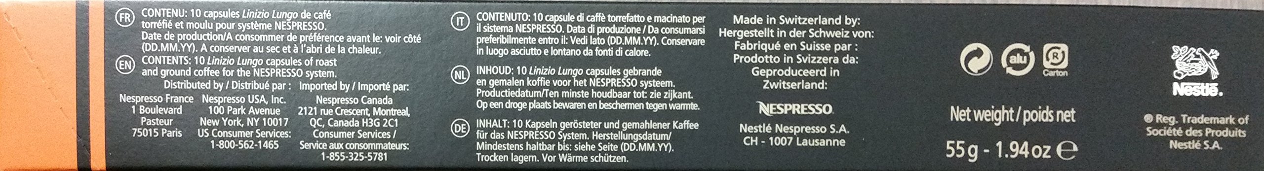 NESPRESSO Lungo Surtido, 50 Cápsulas | Café Arabica & Robusta, tostado claro a oscuro