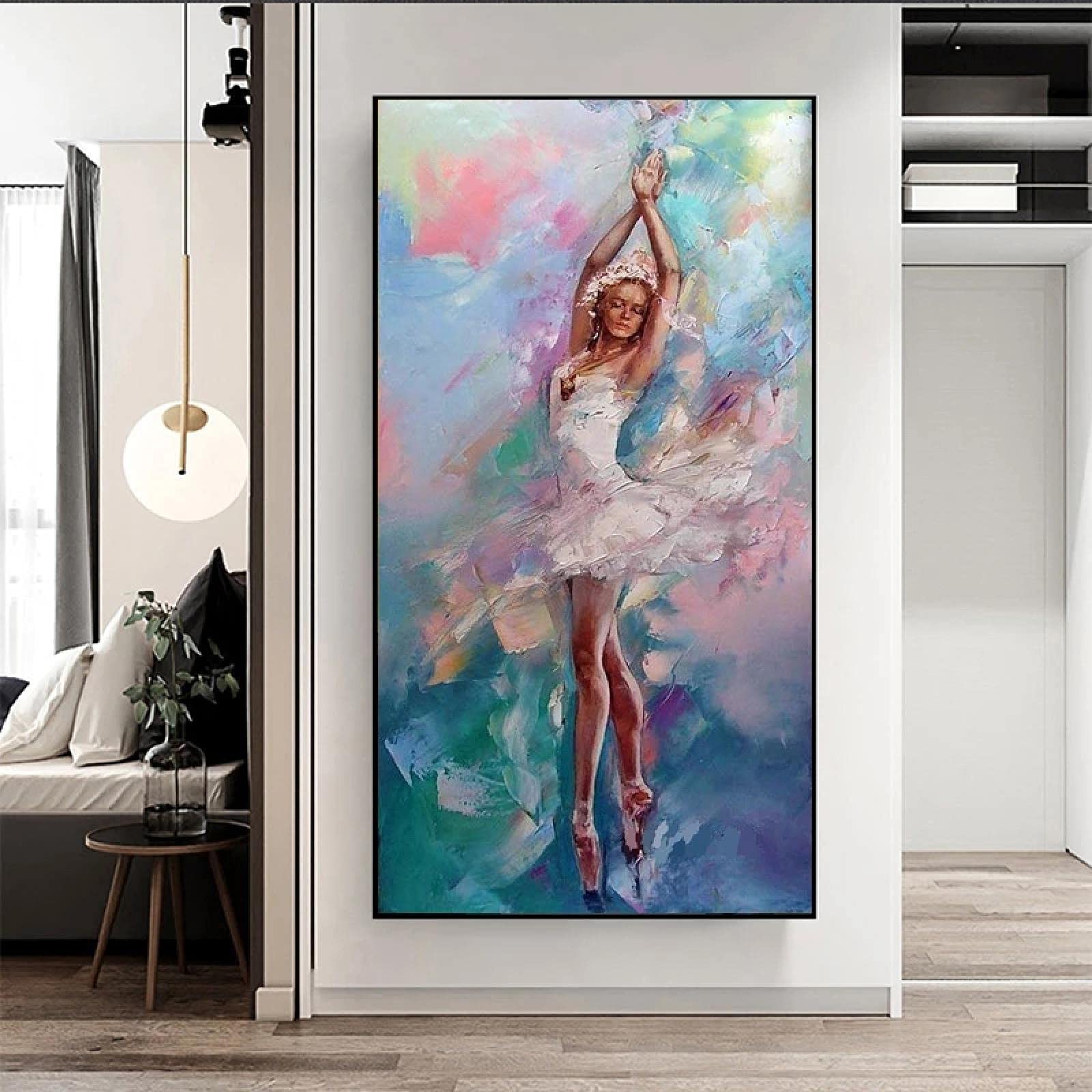 Amazon.co.jp: 抽象的な壁アート ダンシング バレリーナ キャンバス
