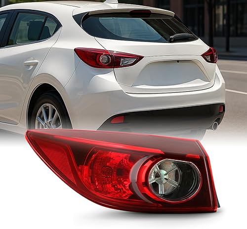 Miniatura 6 de AKKON - Compatible con Mazda 3 4 puertas Sedan modelo 2014 2015 2016 2017 2018 tipo halógeno lámpara trasera exterior luz de freno lado derecho del