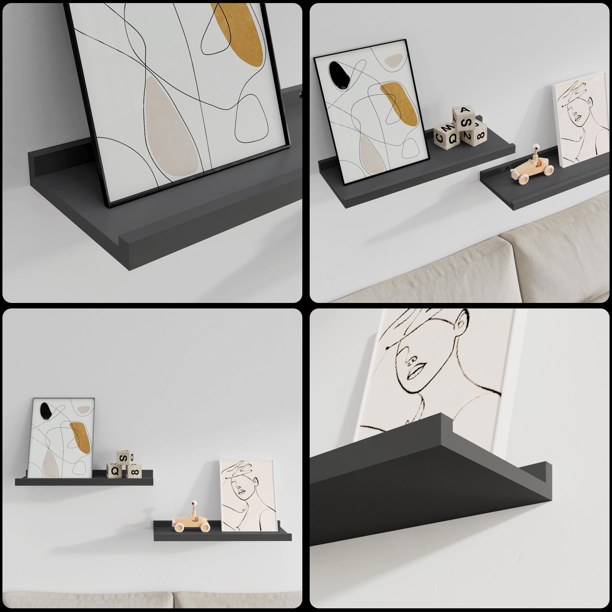 TOMORROW U字型ウォールシェルフ お色ウォルナット 内容変更有 Amazon