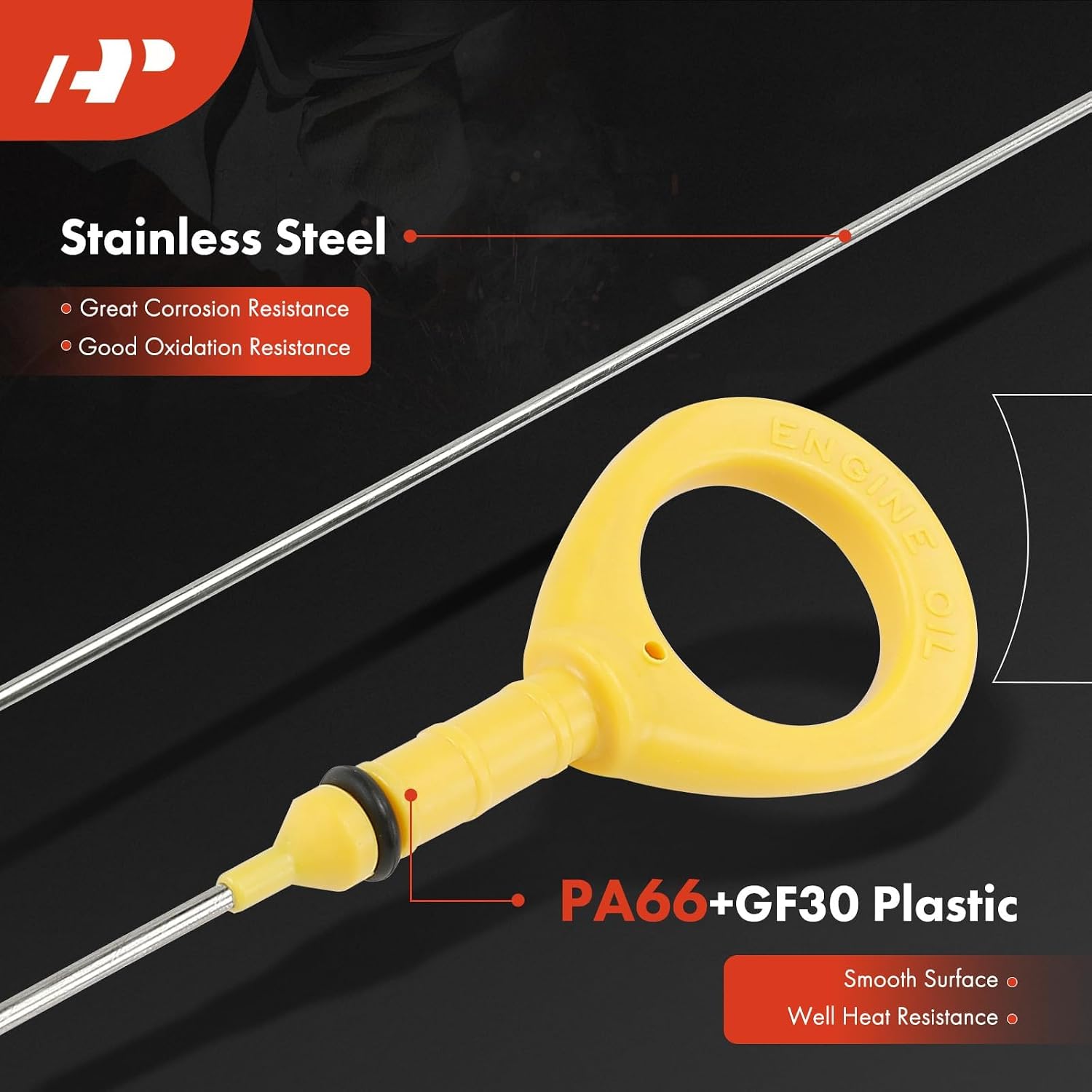A-Premium L4 2.4L Engine Oil Dipstick Compatible with Toyota Camry 2002-2005, RAV4 2004-2005, Highlander 2004-2005 & Scion tC 2005, Engine Oil Measuring Rod Dip Stick
