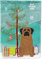 Vista 323 de Caroline's Treasures BB4243GF Bandera de jardín con texto en inglés «Merry Christmas» con texto en inglés «Merry Christmas», bandera decorativa