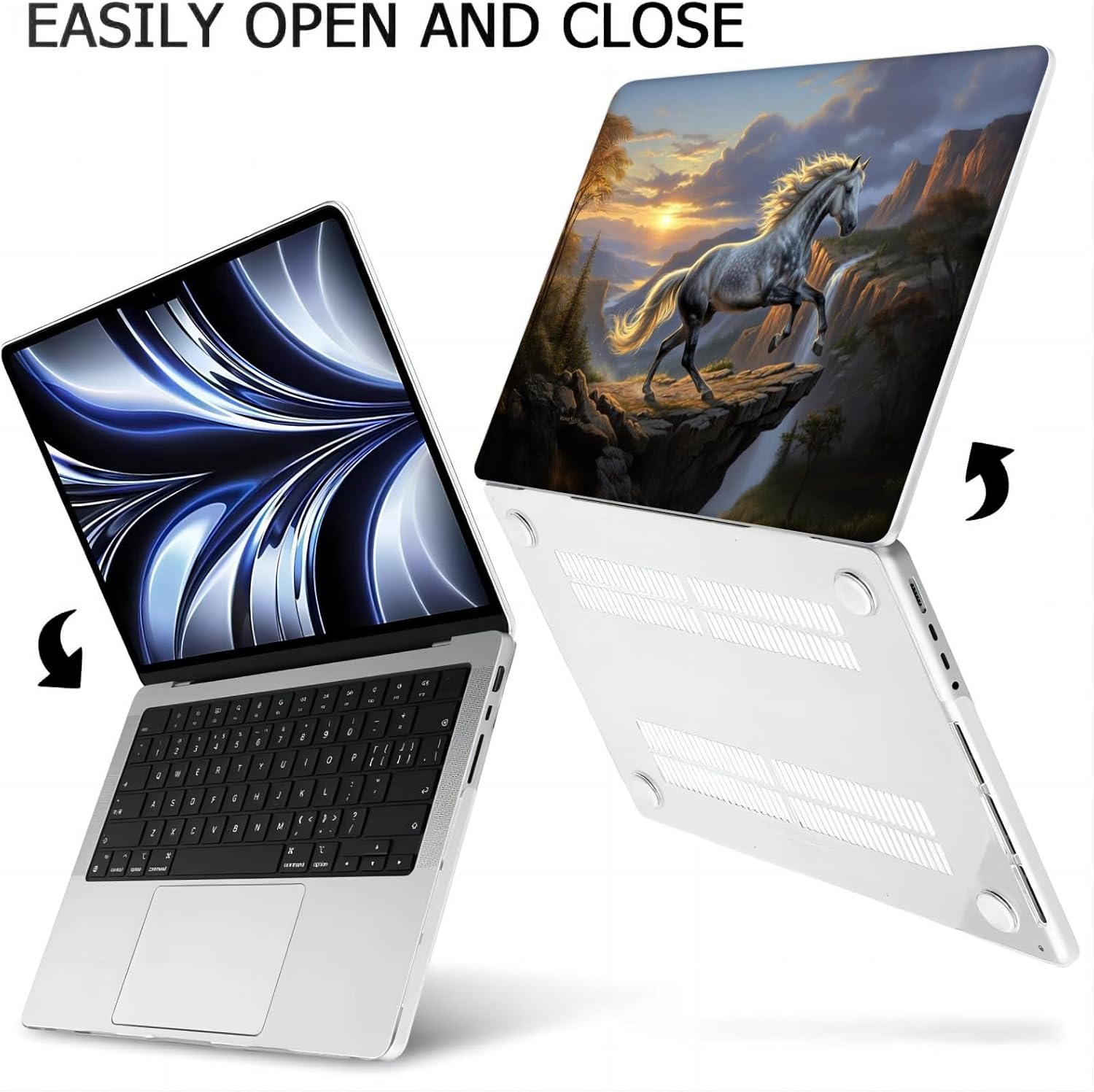 Compatible with MacBook Neo 13-inch, Hard Shell Case with Keyboard Cover and Screen Protector (A3404 A18 Pro chip, 2026 Release) - Horse MC23077