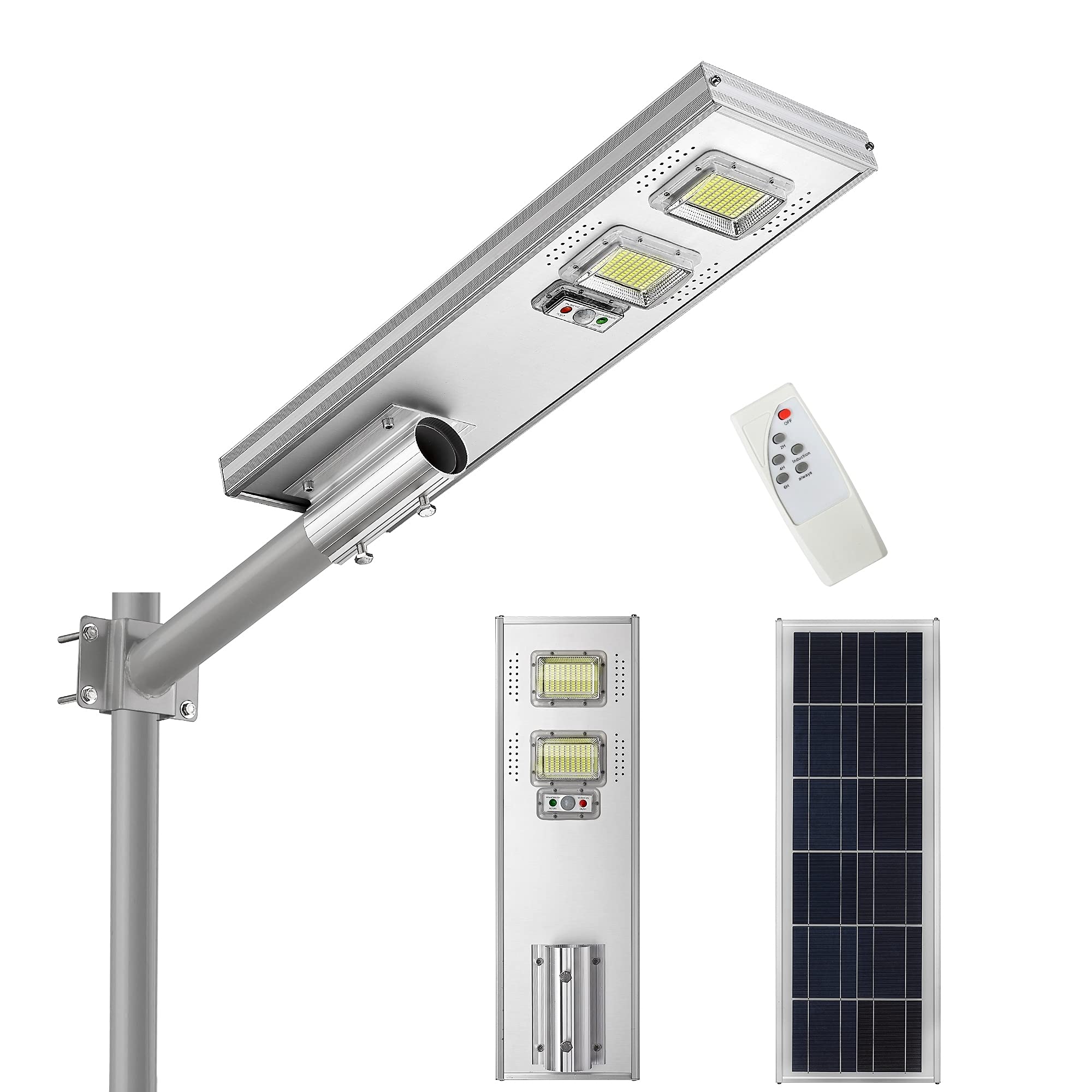Solar Powered LED Street Light Outdoor 27.55 * 8.66 * 1.77inch Silver ST100-033