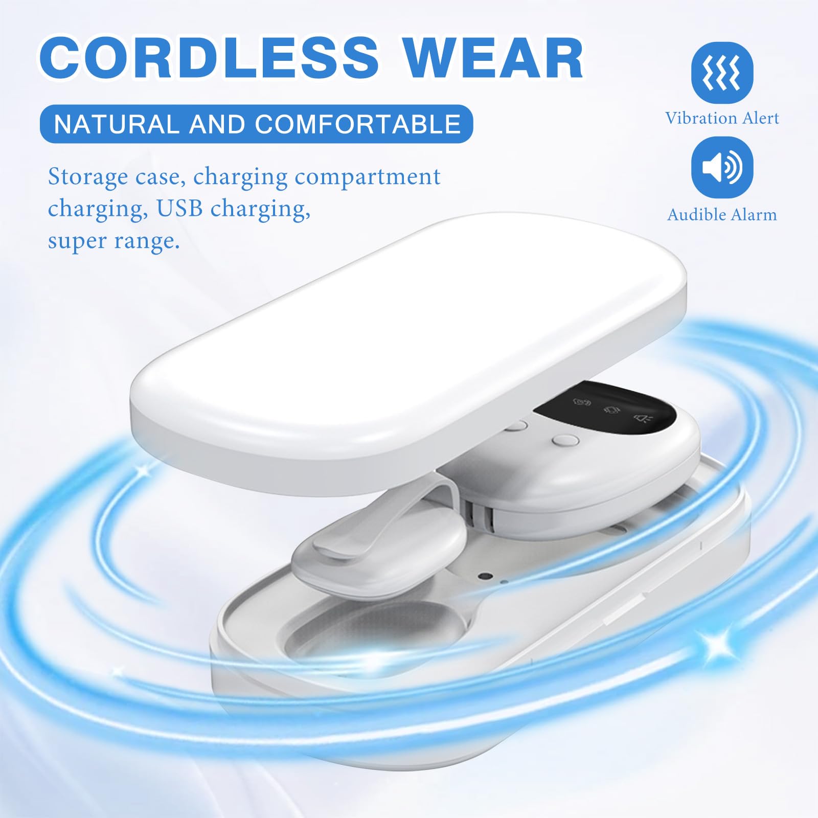 Wireless Bedwetting Alarm for Children 10 Meters Sensing Range Rechargeable Bed Wetting Alarm with Carrying Case - Image 4