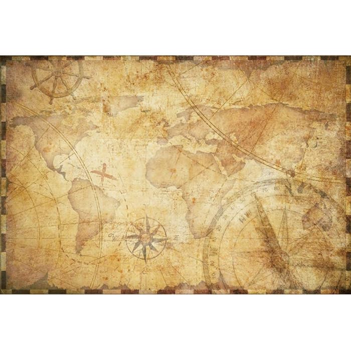 Buy YongFoto 10x8ft Vintage Old Travel World Map Backdrop Parchment Map