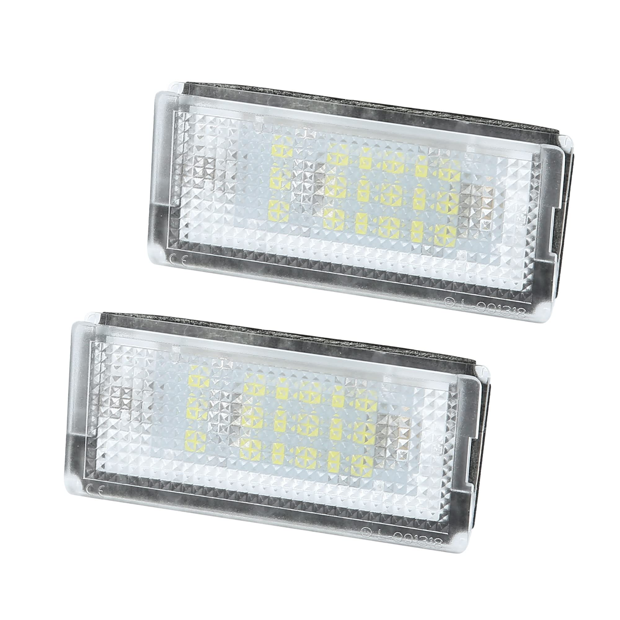 X AUTOHAUX 1 Pair LED License Plate Light Car Number Lamp Error Free Replacement White Light for Mini Cooper R50 2001-2006