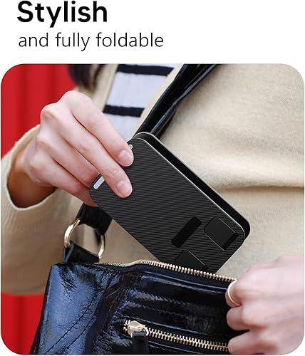 Miniatura 6 de Soporte de teléfono giratorio y plegable para escritorio, base portátil para teléfono móvil para viajes y uso de escritorio, ángulo ajustable de