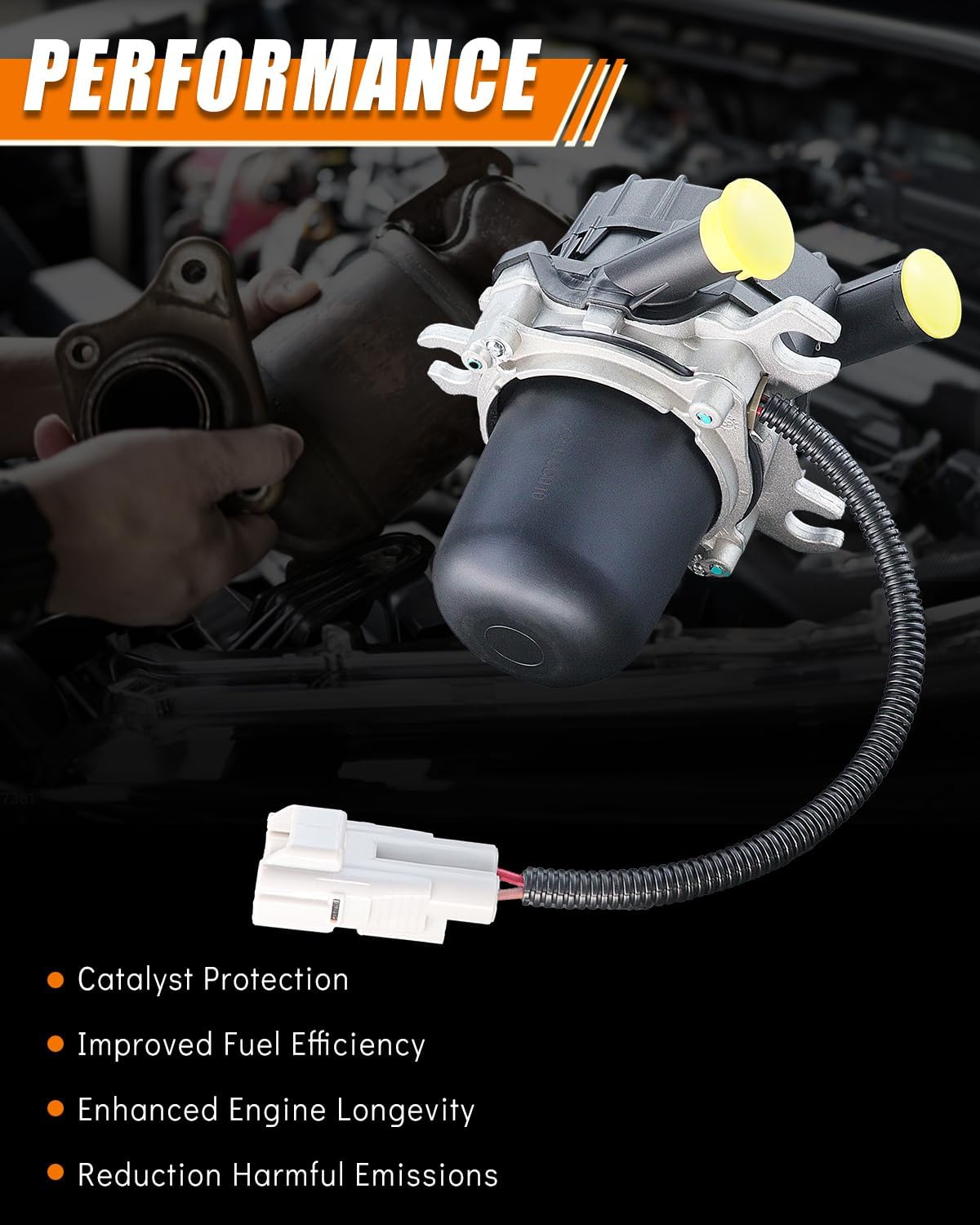 17610-0C010 Secondary Air Injection Pump Fit for:-Toyota 4Runner 2004-2009, Land Cruiser 2005-2007, Sequoia 2001-2011, Tundra 2004-2011 for:-Lexus Gx470 2005-2009 Lx470 2002-07 4.0 4.6 4.7 5.7