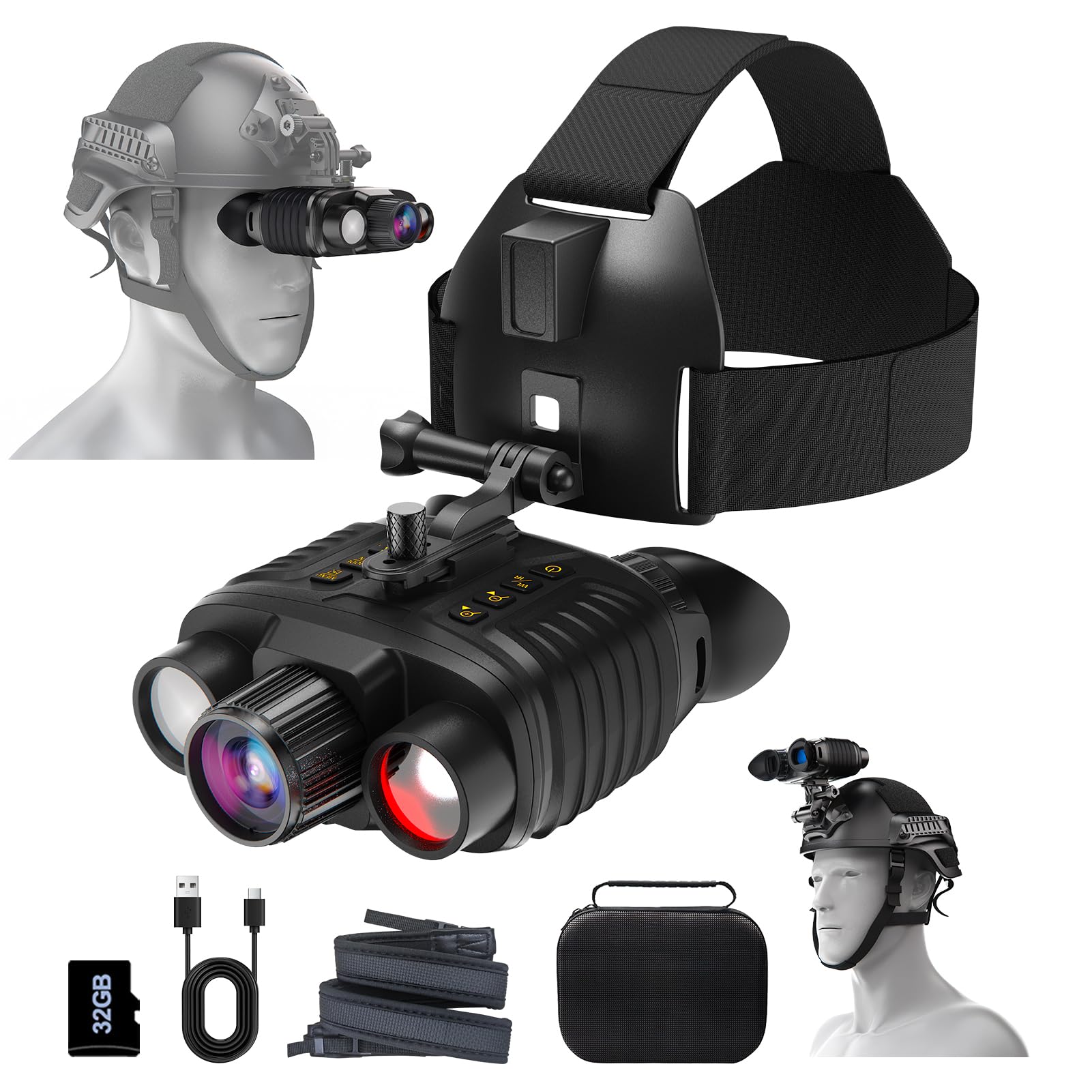 Amazon.com: Head-Mounted Night Vision Goggles, 4K Binoculars 8X