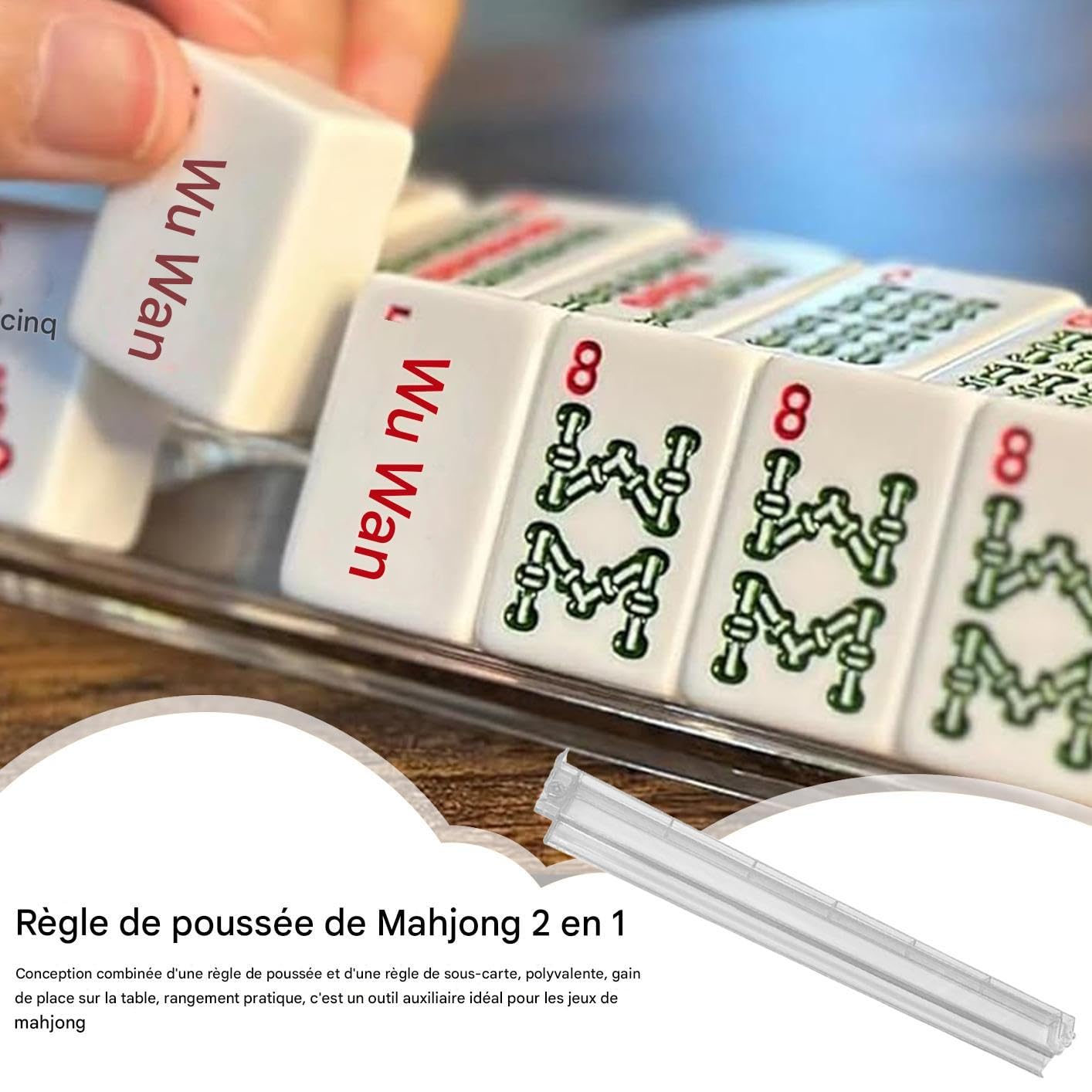 Popychacze Oraz Stojaki Do Mahjongowej Gry 2-W-1 Akrylowy Organizer Z