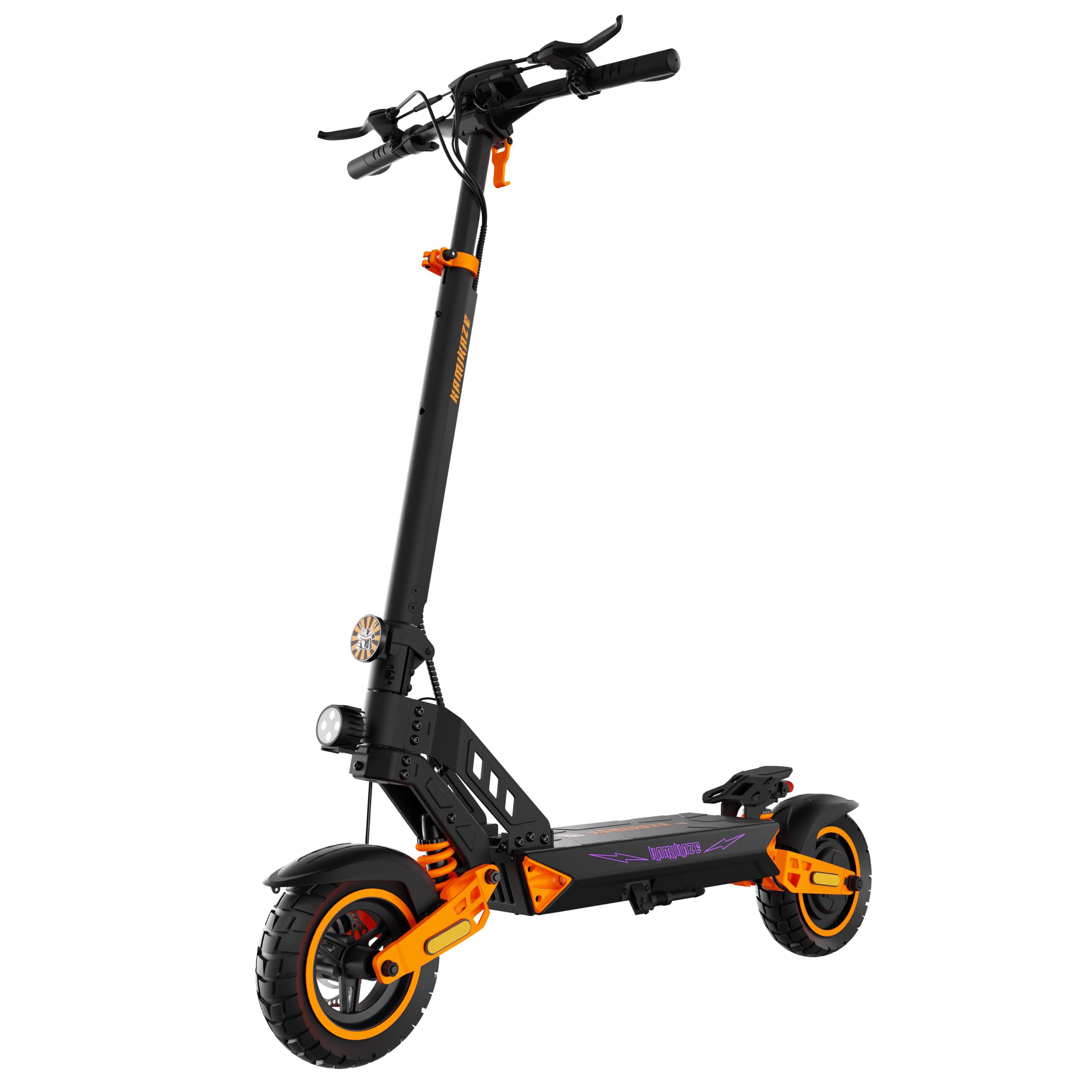 Patinete eléctrico Kamikaze K1 - Motor 1000 W, autonomía hasta 60 km, batería 48 V 15 Ah, velocidad limitada a 25 km/h, doble freno de disco, suspensión completa, neumáticos de 10", IPX5