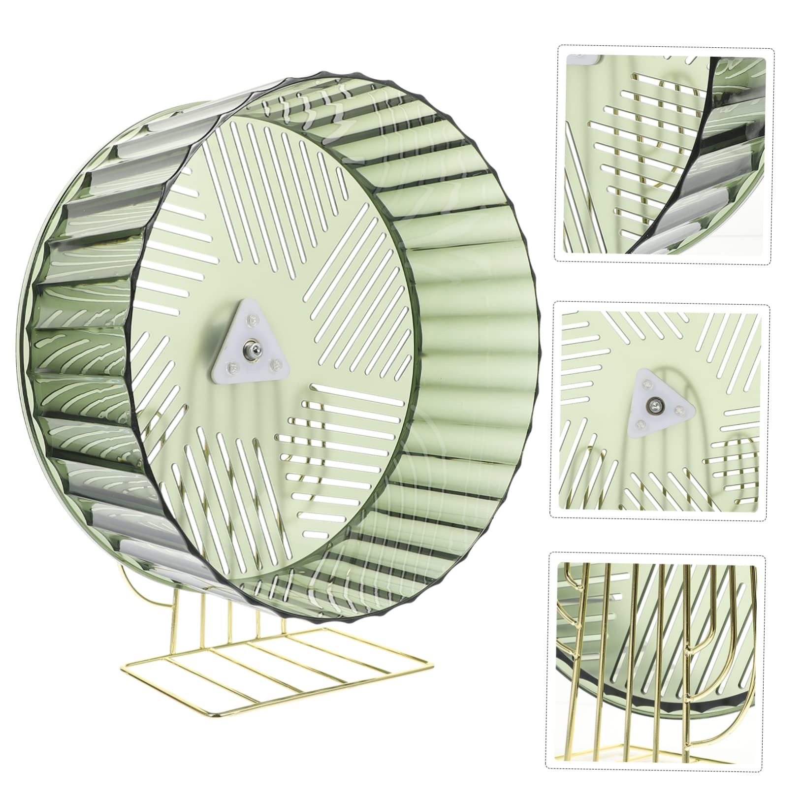 ERINGOGO Roue de Course Silencieuse pour Hamster avec Support pour Souris et Chinchilla Roue Verte pour Cage Divertissement Stress pour Petits Animaux