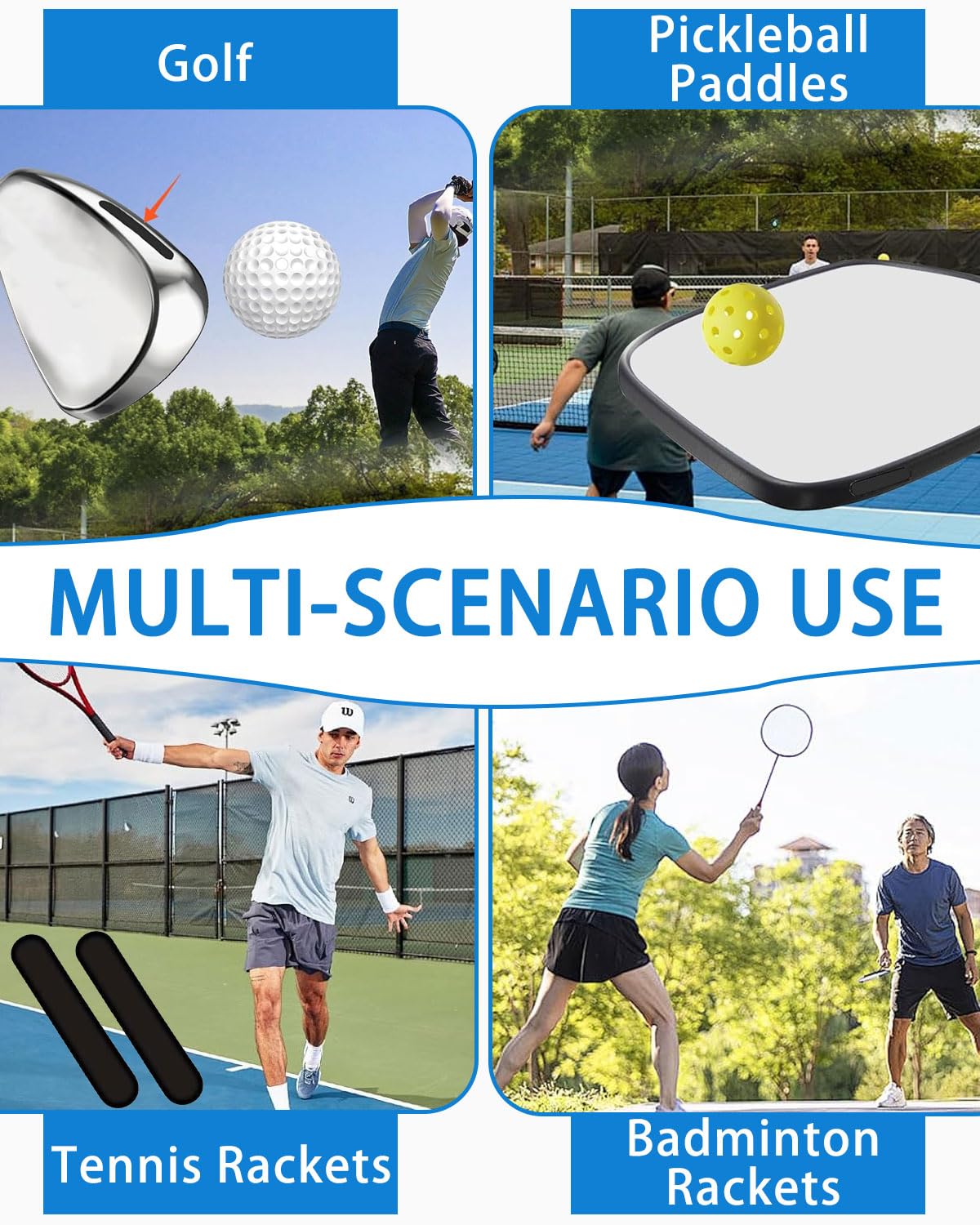 16 pz Nastro di Piombo per Racchette da Tennis, 5g Golf Nastro Piombo Pickleball Paddle,per Racchette da Tennis Proteggere la Protezione del Bordo della Pagaia, Aumentare Il Contrappeso