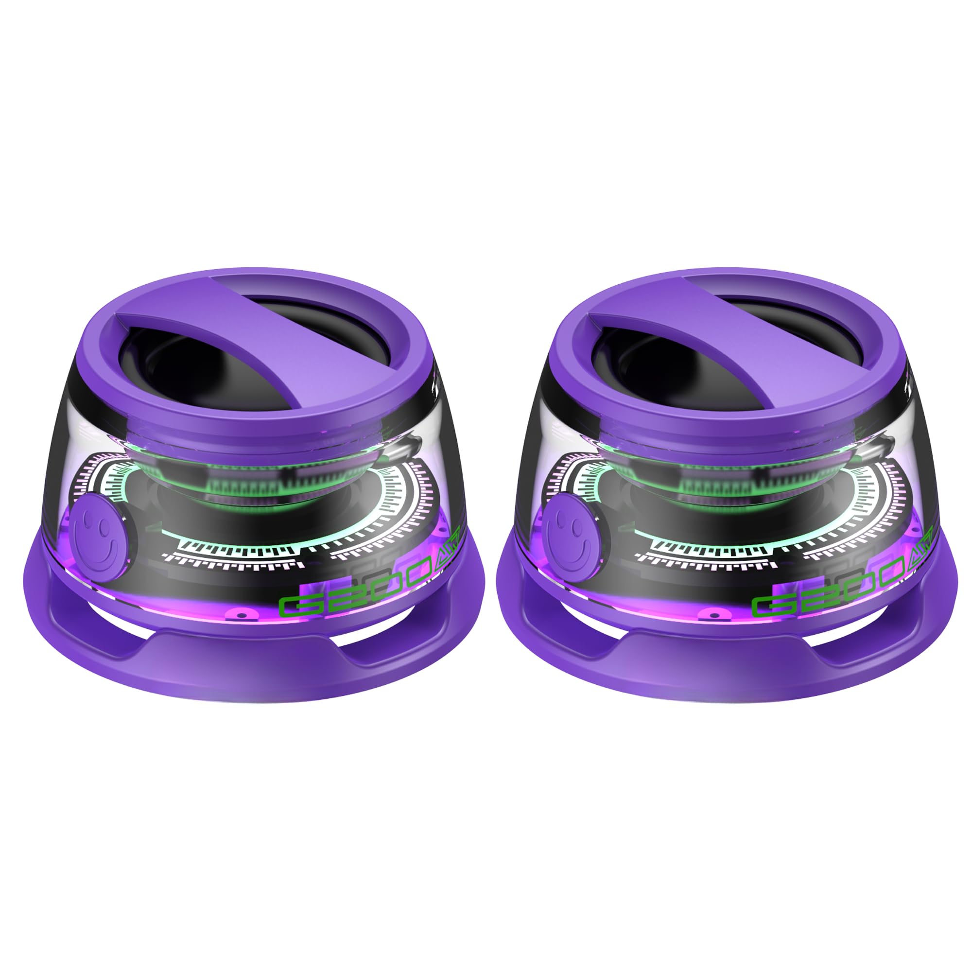 Hounyoln 2 Pcs G200 Magnetic Bluetooth Speaker,Multifunctional Portable Mini Speaker with RGB Color Light Show-3D Surround Sound Effect,Birthday (