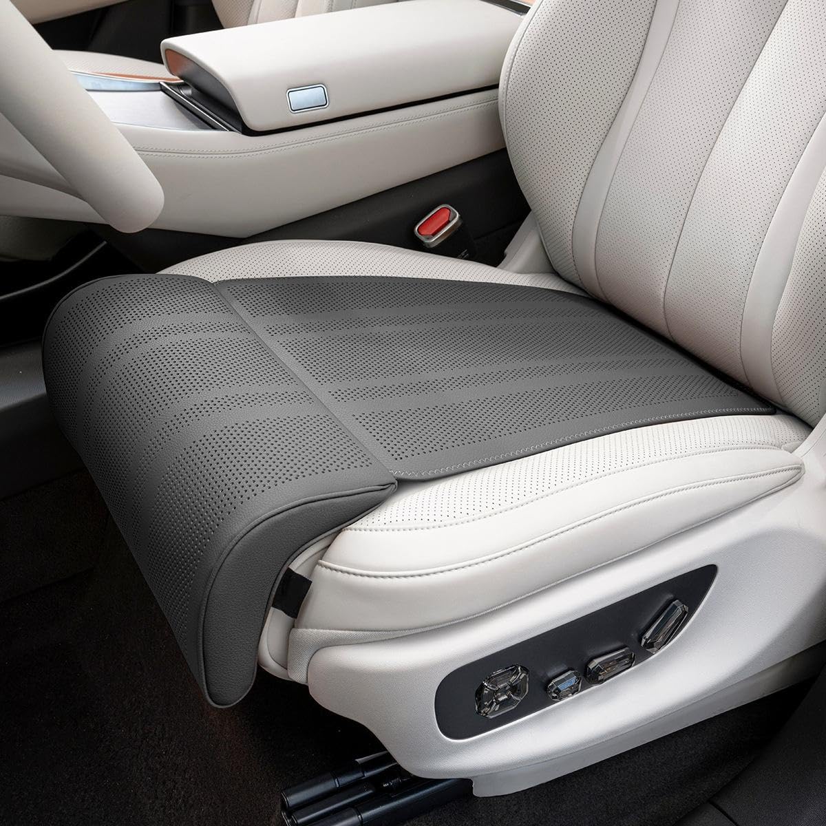 Eliane Car Seat Extender Leg Support Cushion for Long Drives | Memory Foam Thigh Support Pad for Car & Office Chair | Reduces Knee & Leg Pain | Universal Fit (Black)-image-6