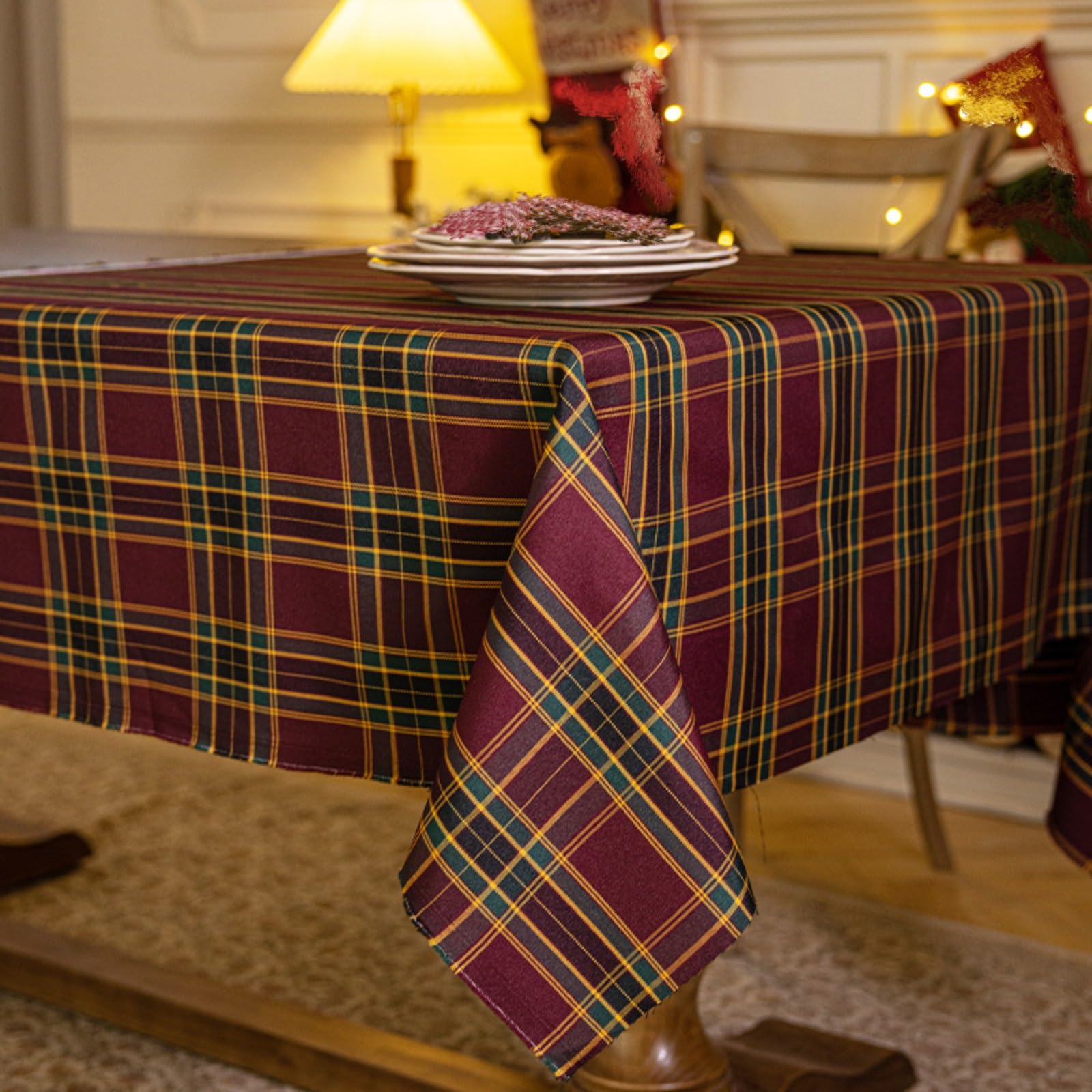 Nappe à carreaux anti-tache pour protéger la table avec style bistrot