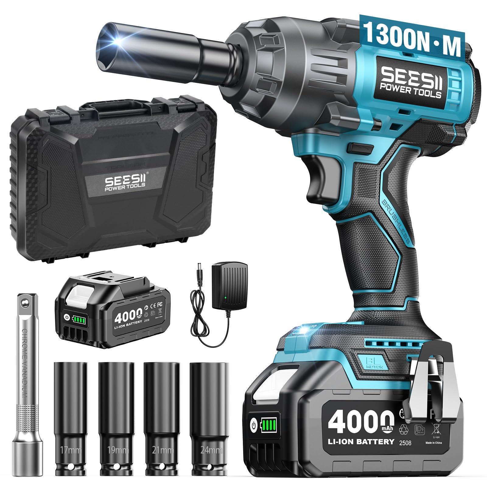 Amazon | 【2025新型】SEESII 電動インパクトレンチ タイヤ交換