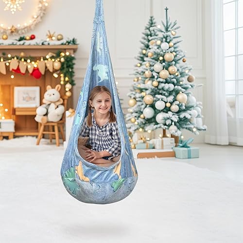 Miniatura 60 de Columpio sensorial para niños, terapia de alegría sensorial duradera, terapia colgante para interiores y exteriores, hamaca para niños, adolescentes