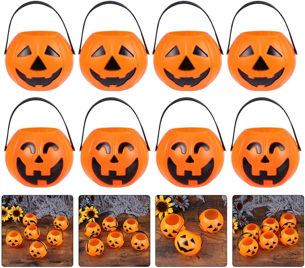 15個 携帯用かぼちゃバケツ キャンドルランタン ハロウィンハンギングウォールオーナメント ハロウィンビスケットバッグ ゴーストバケ