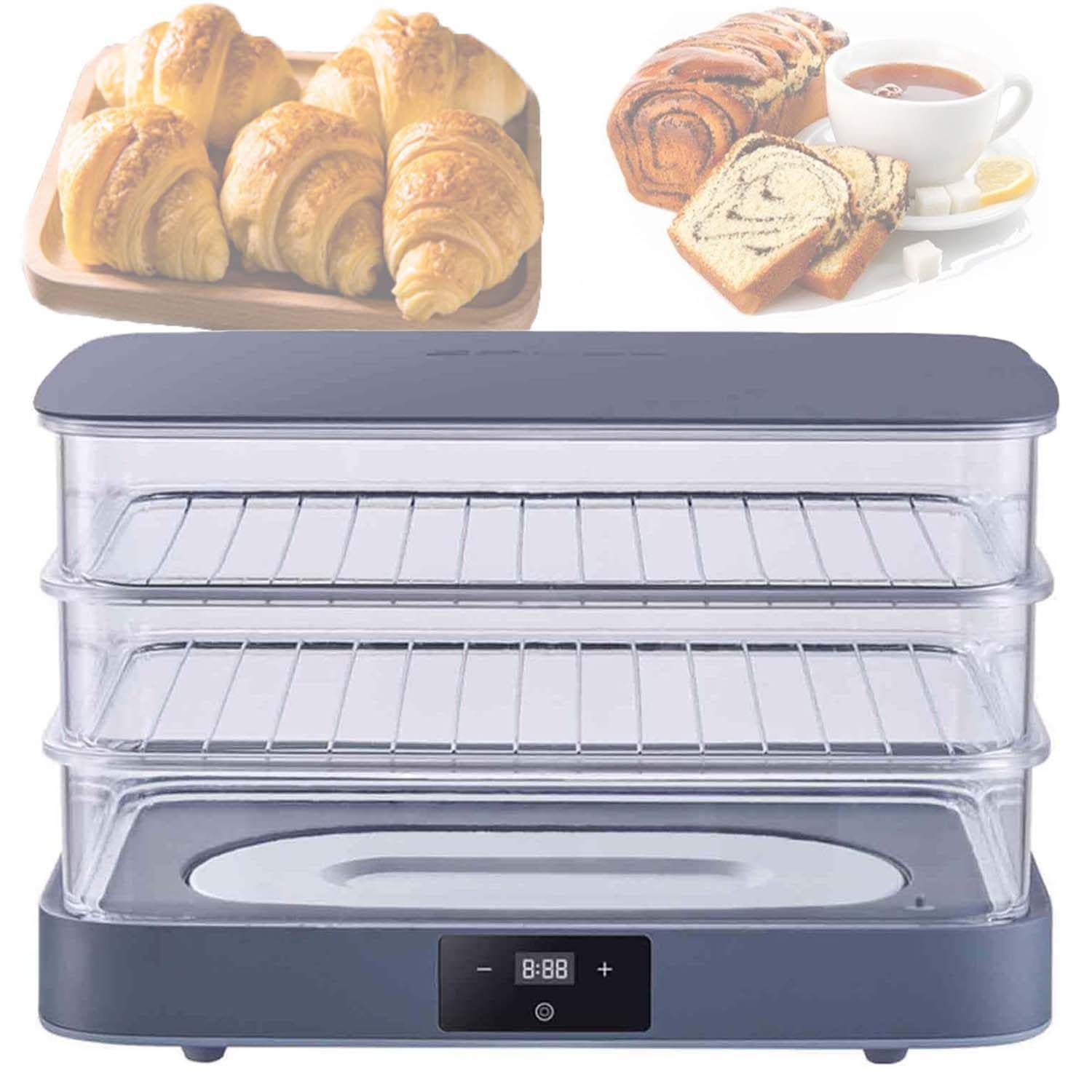 Bread Fermentation Box,Adjustable Temperature Timer Control Bread Dough Proofing Box,Automatic Humidity Control,For Food Fermentation and Meal Heating