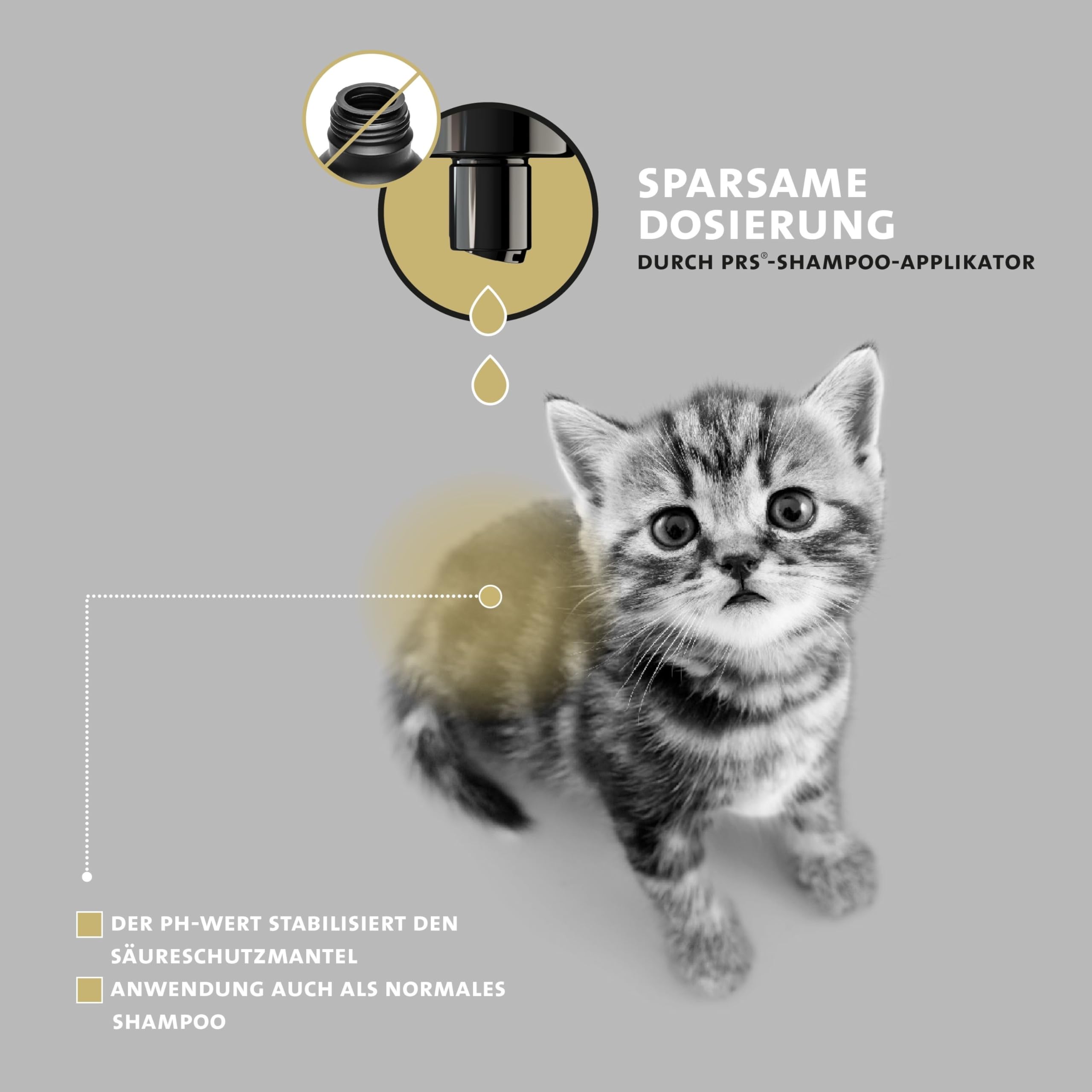 Peticare Anti-Parasiten Katzen-Shampoo | gegen Milben Flöhe Pilze | lindert effektiv Juckreiz & unterstützt Regenerationsprozess | einzigartiges PRS® System für Lange Wirkung – petCat Health 3104