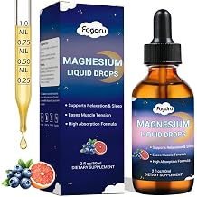 Magnesium Glycinate Liquid Drops 1000mg for Sleep & Relaxation, High Absorption Magnesium Bisglycinate Supplement with L-Theanine, KSM-66 Ashwagandha, Calm & Muscle Relaxation Support, 2 Fl Oz